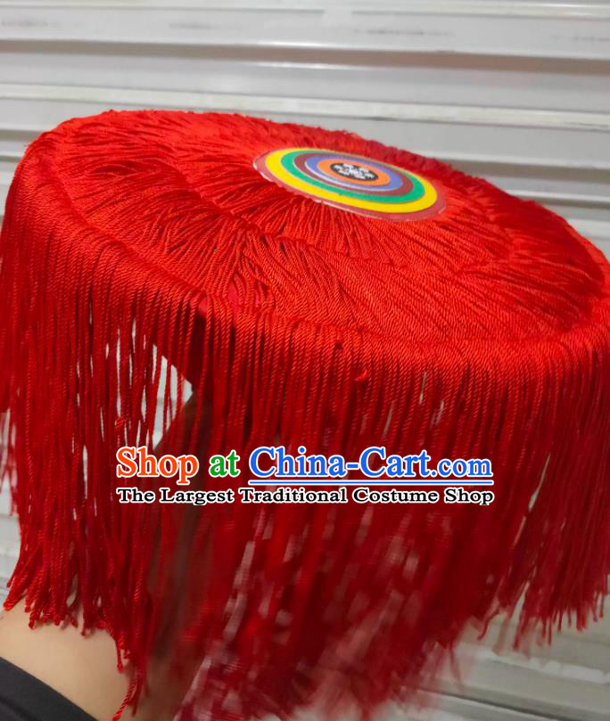 Tibetan Hat Traditional Zang Minority Dance Hat Red Thread Headwear