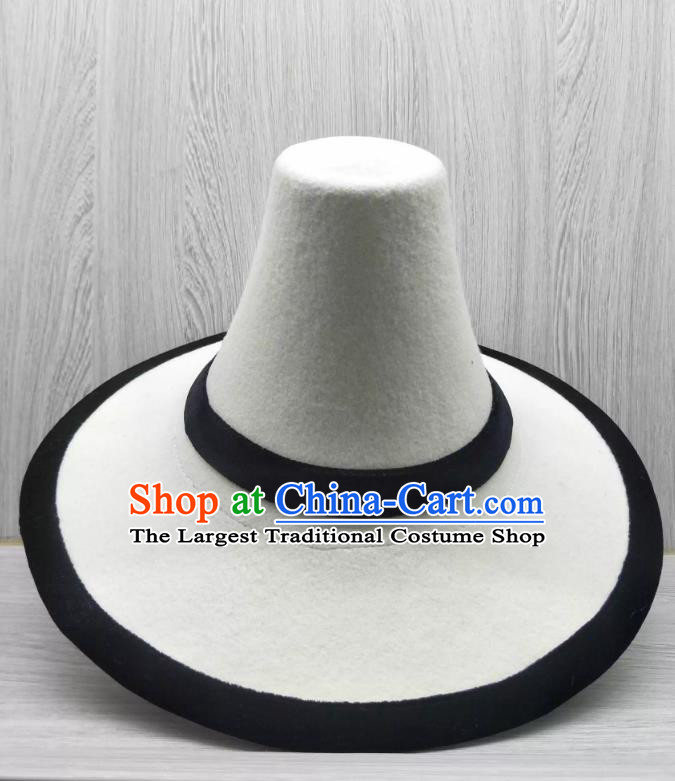 Tibetan Men Hat Zang Ethnic White Hat