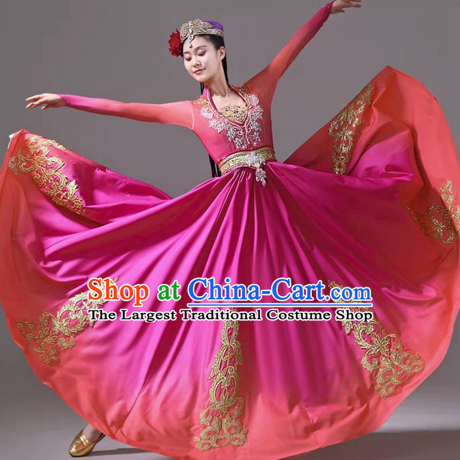 Xinjiang Minority Clothing Women Dance Performance Costume Chinese Uyghur Ethnic Dance Dress