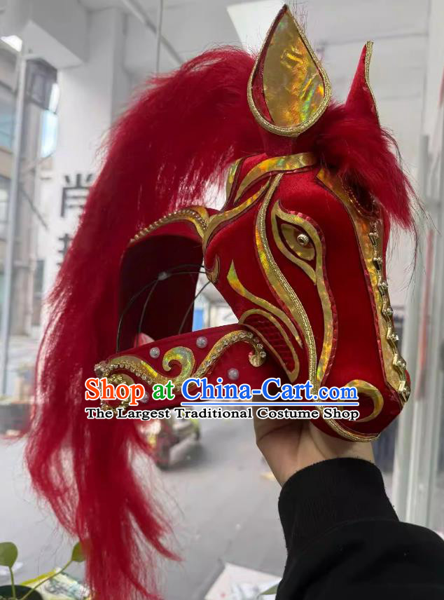 Chinese Spring Festival Group Dance Headdress Zodiac Horse Year Hat