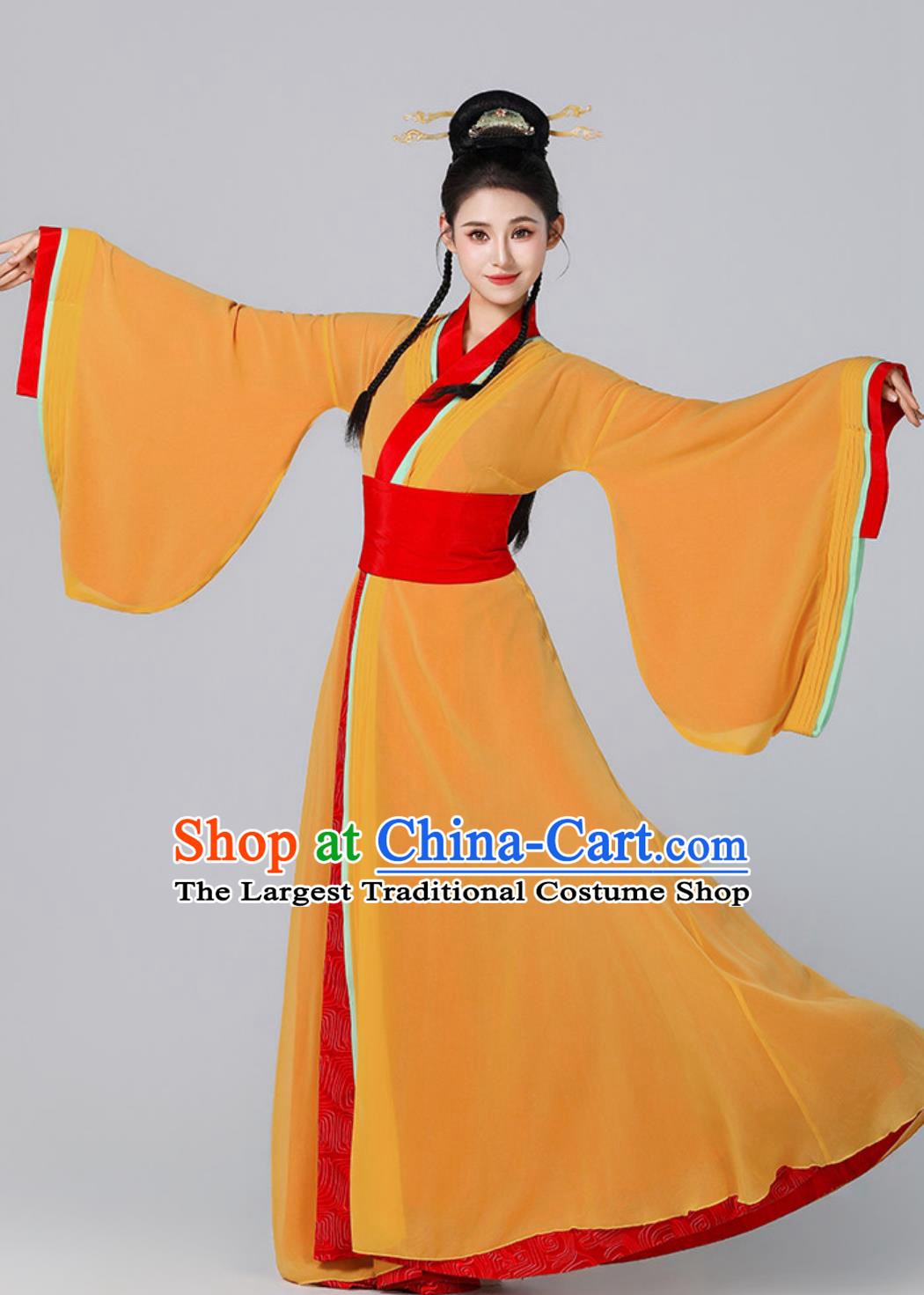 Chinese Classical Dance Large Sleeve Hanfu Dress Han Tang Dance Costume Ancient Beauty Clothing