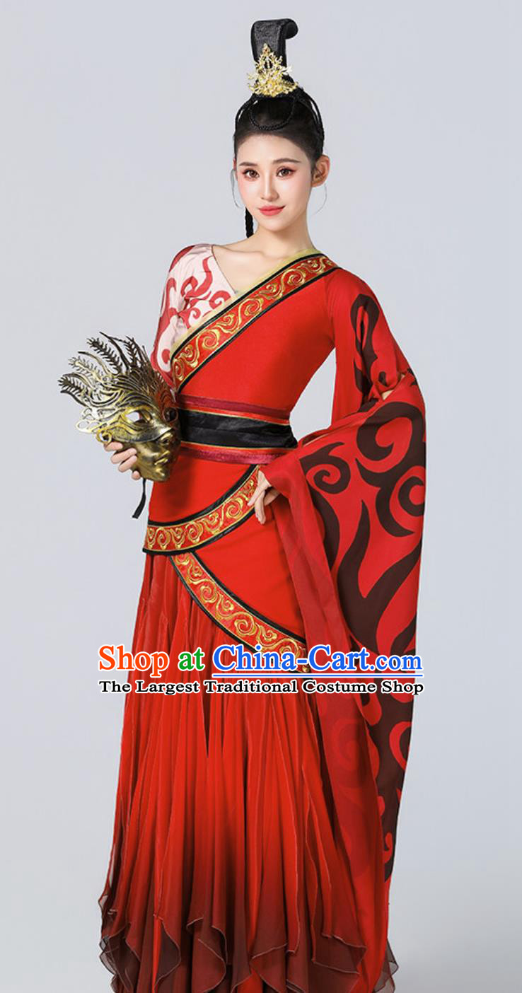 Han Tang Dance Clog Dance Costume Traditional Chinese Clothing Wide Sleeve Dress