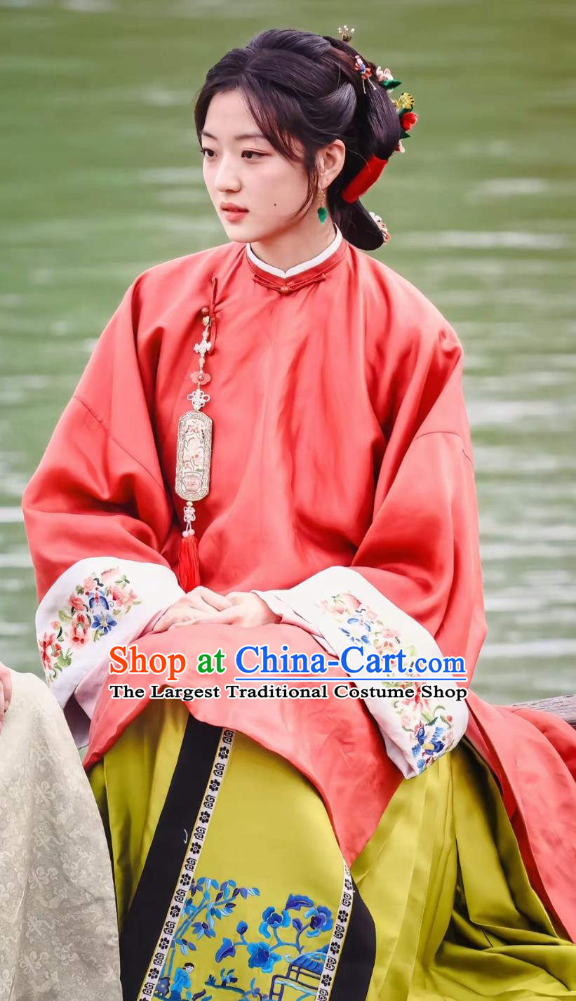 Chinese Late Qing Dynasty Young Woman Clothing TV Series Legend of The Magnate Chang Yu Er Replica Costume