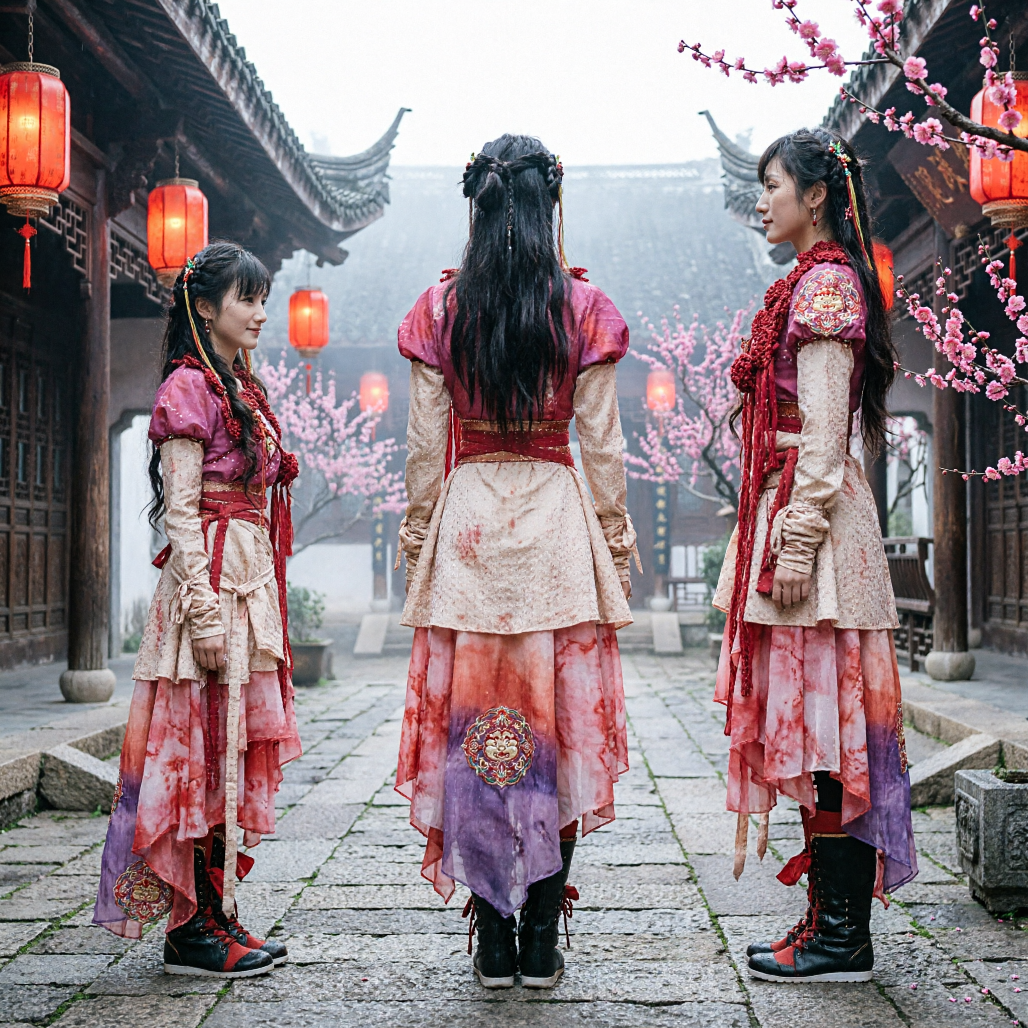 Chinese Paladin 3 Tang Xuejian Cosplay Costume Pink Wuxia Fantasy Dress for Women Halloween - Asian Costume