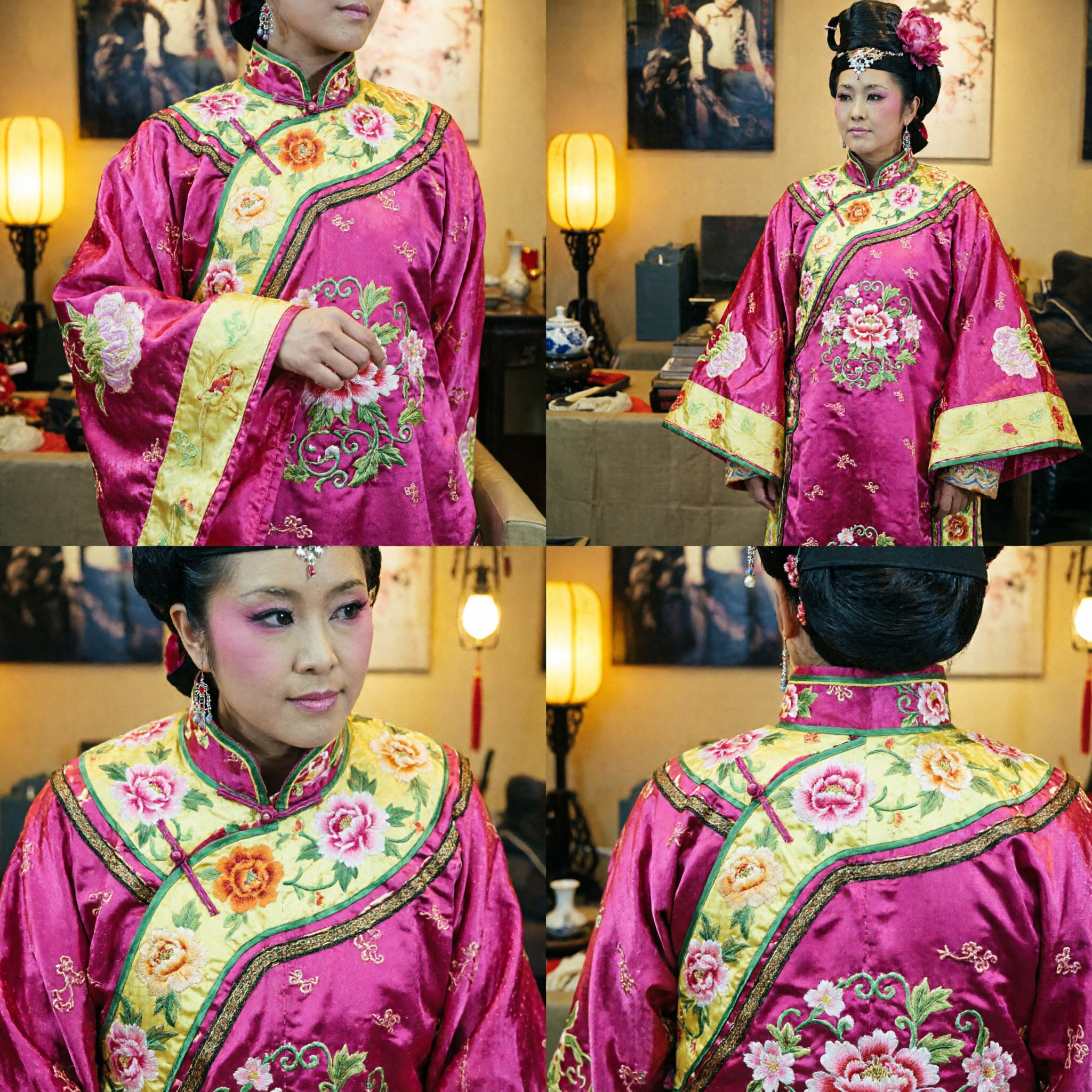 Traditional Chinese Tang Dynasty Princess Costume Pink Hanfu Robe for Women Stage Performance Cosplay - Asian Costume