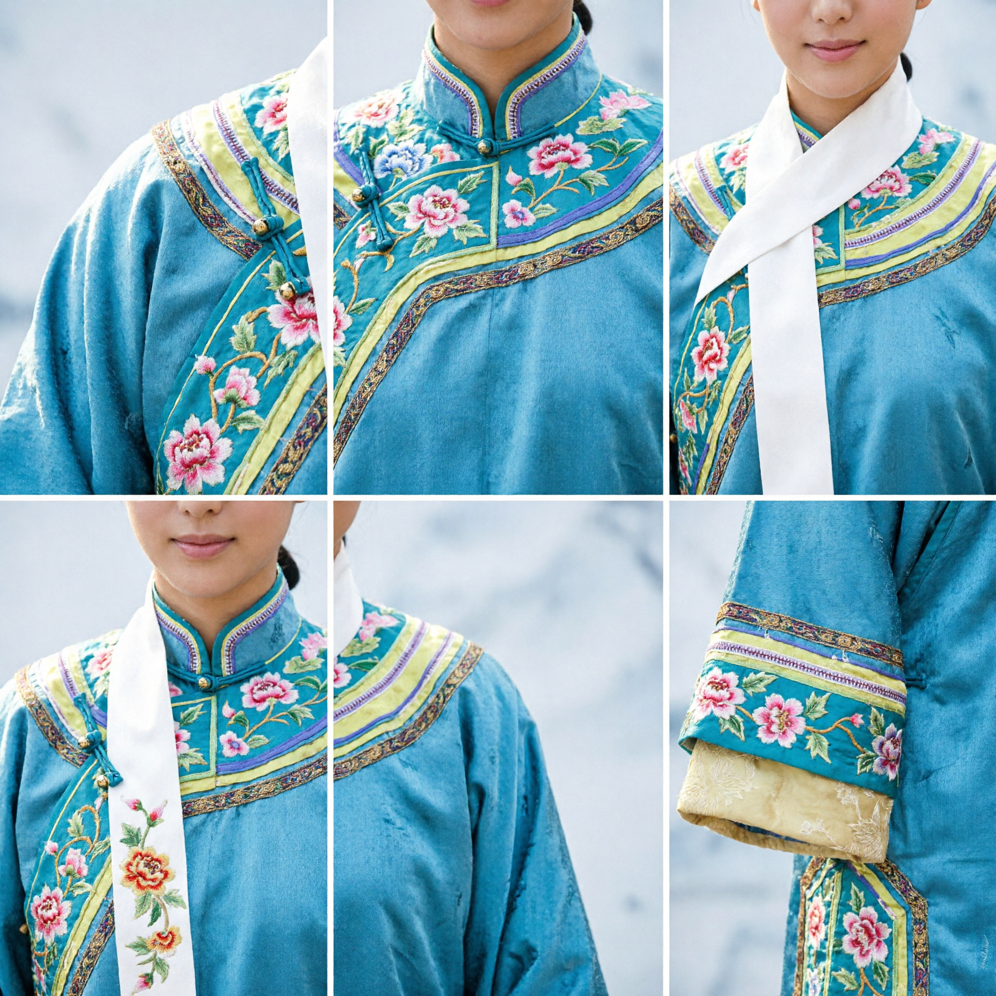 Traditional Chinese Qing Dynasty Manchu Hair Accessories Palace Headpiece for Women Cosplay Drama Performance - Asian Costume