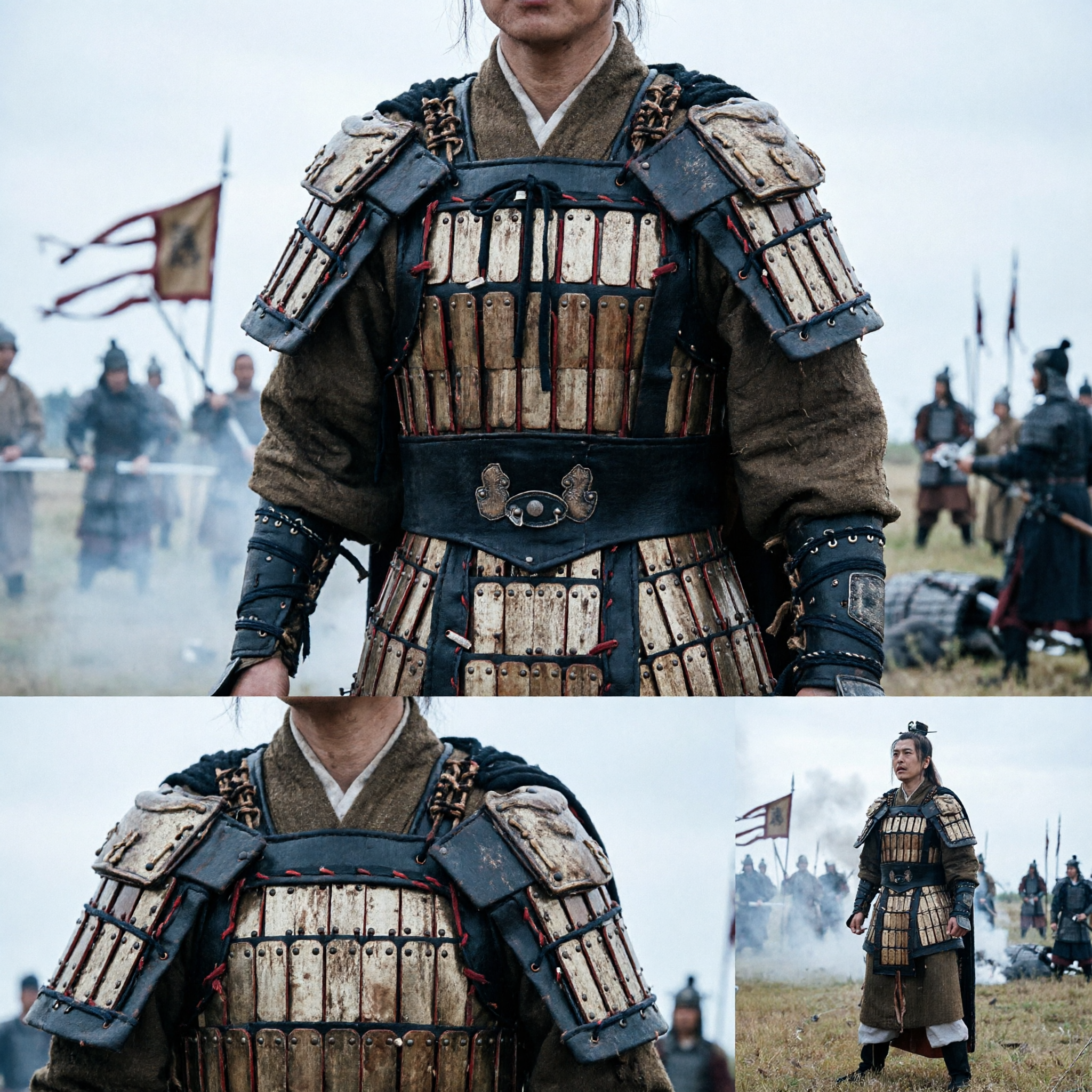 Men's Ancient Chinese General Armor Costume Three Kingdoms Warrior Outfit for Cosplay and Historical Events - Asian Costume