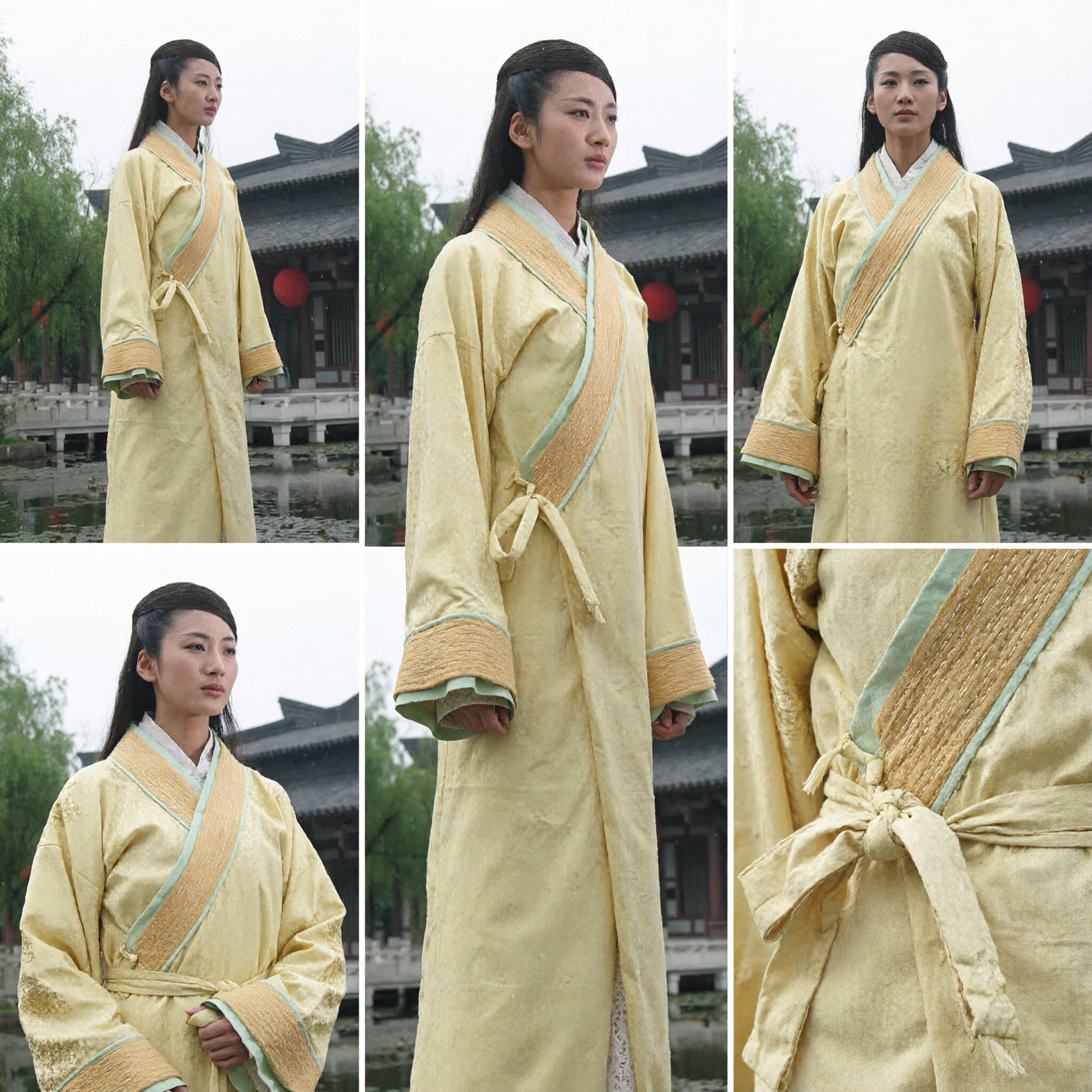 Ancient Chinese Yellow Hanfu Robe Traditional Costume for Cosplay Drama Performance Cultural Events - Asian Costume