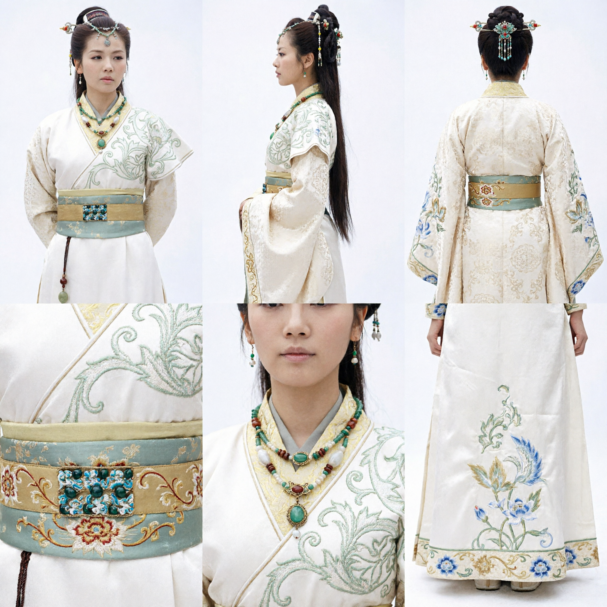 Ancient Chinese Noble Lady Hanfu Costume with Fur Cloak for Women Historical Drama Cosplay - Asian Costume