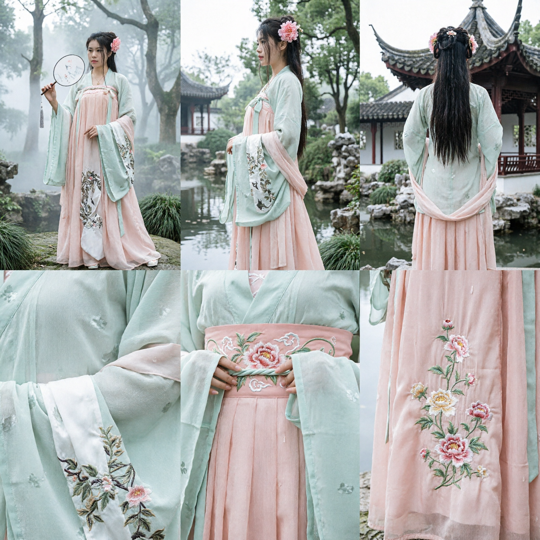 Elegant Traditional Chinese Hanfu Tang Dynasty Qixiong Ruqun Ancient Costume Dress for Women Performance - Asian Costume