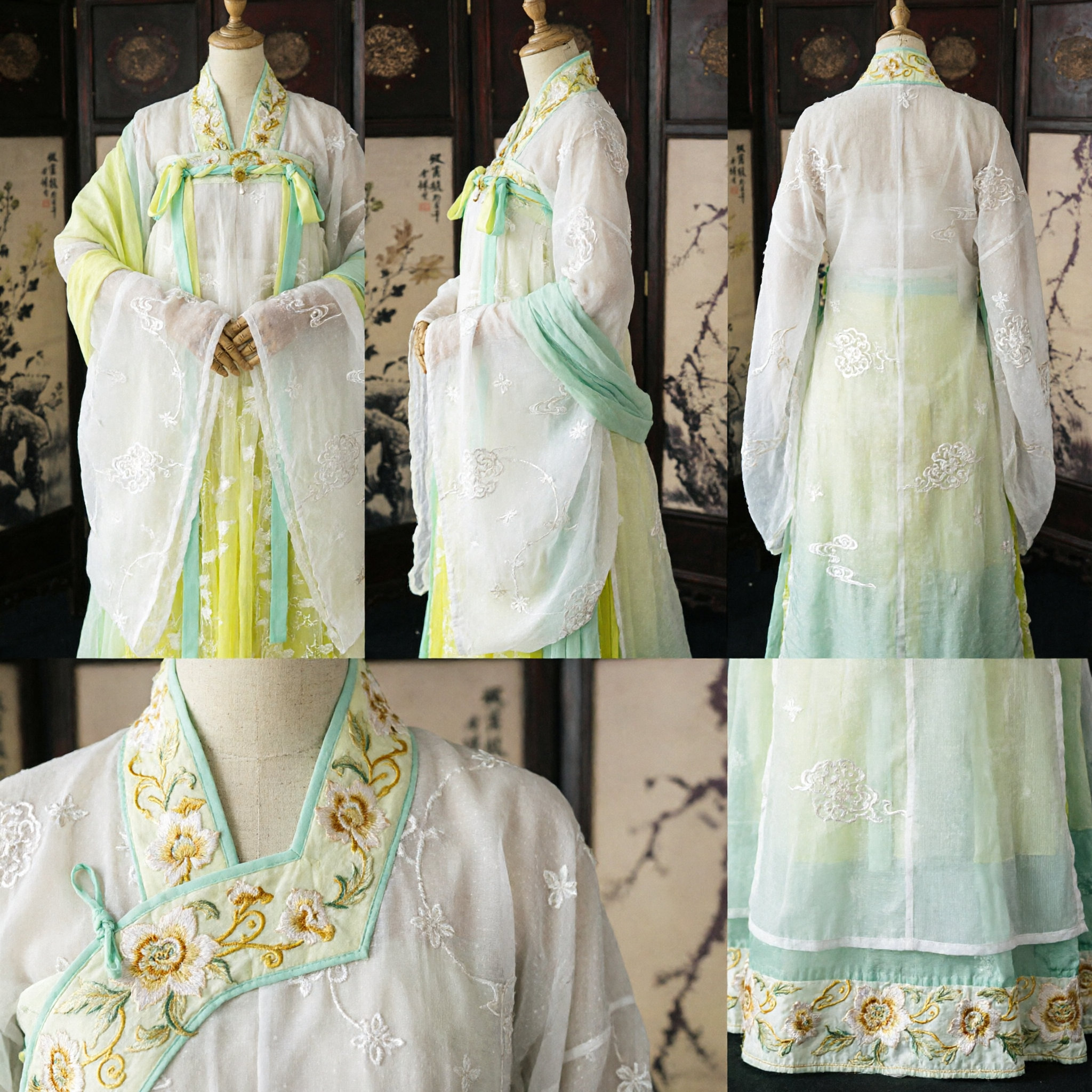 Ancient Chinese Yellow Hanfu Dress Traditional Fairy Costume for Women Cosplay Photography Stage Performance - Asian Costume