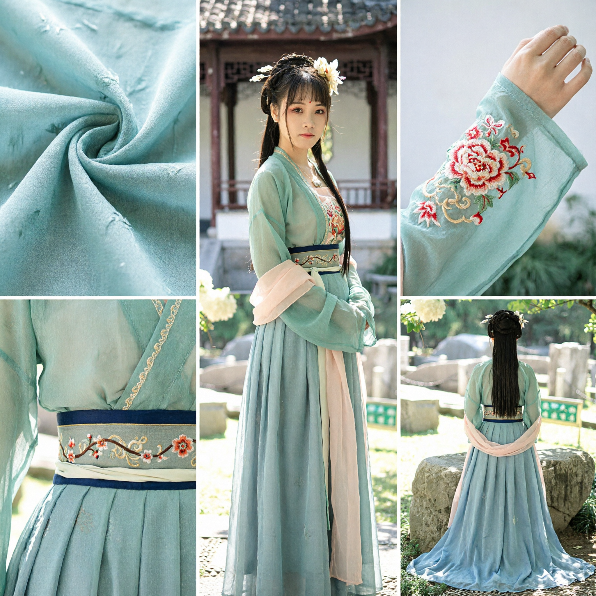 Elegant Traditional Chinese Hanfu Costume Ancient Tang Dynasty Princess Dress for Women Cosplay Performance Outfit - Asian Costume