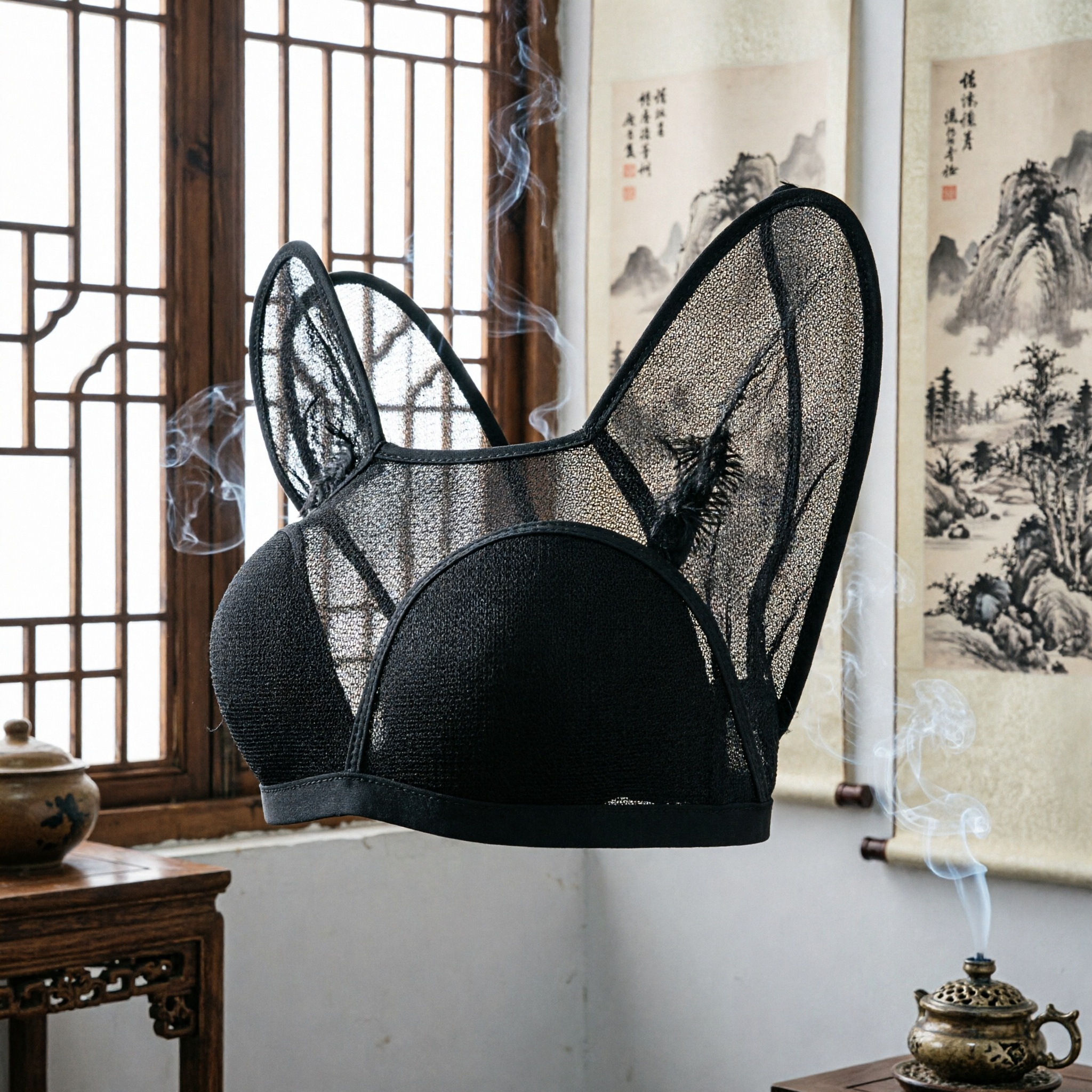 Traditional Chinese Ancient Scholar Black Gauze Hat Official Headwear for Hanfu Costume Cosplay Men - Asian Costume