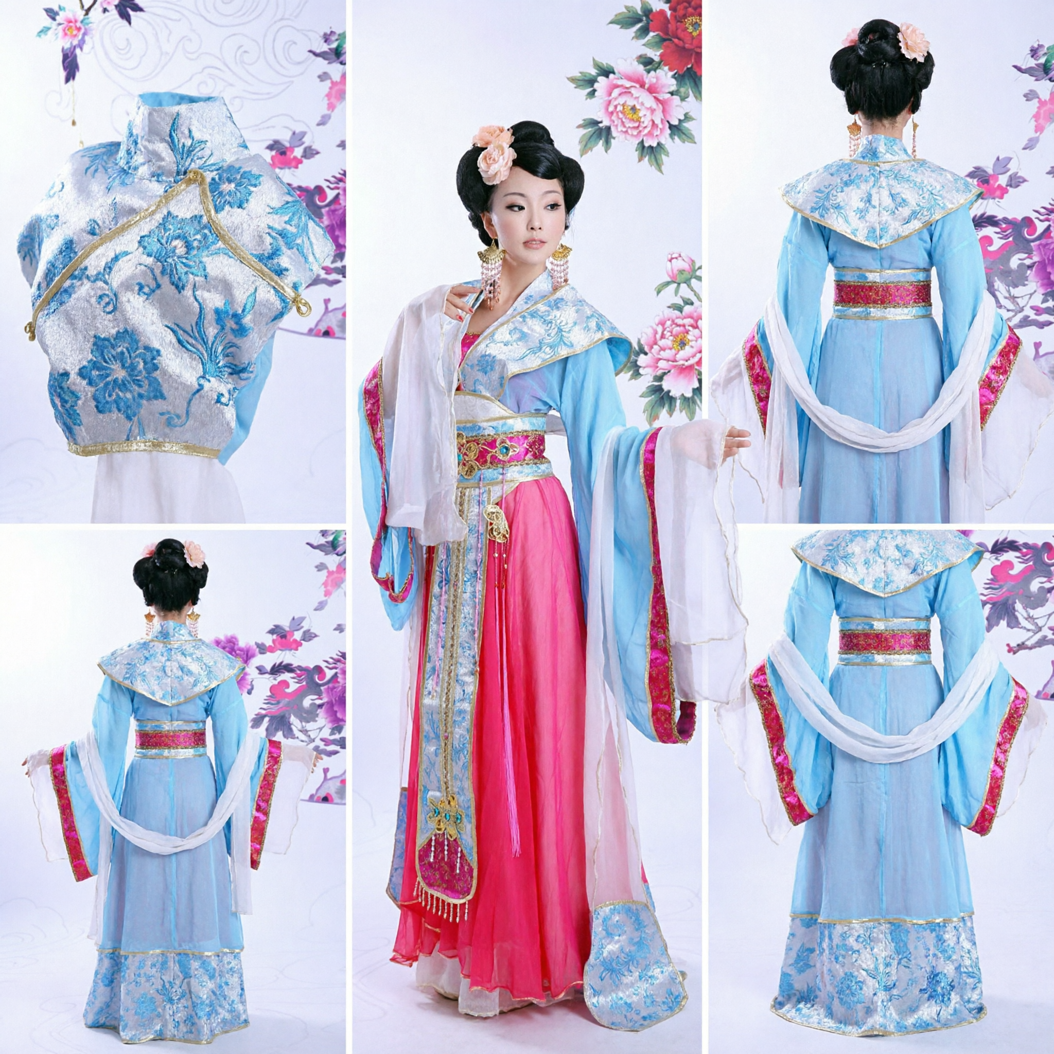 Traditional Chinese Tang Dynasty Palace Lady Hanfu Costume Ancient Princess Dress for Women Stage Performance - Asian Costume