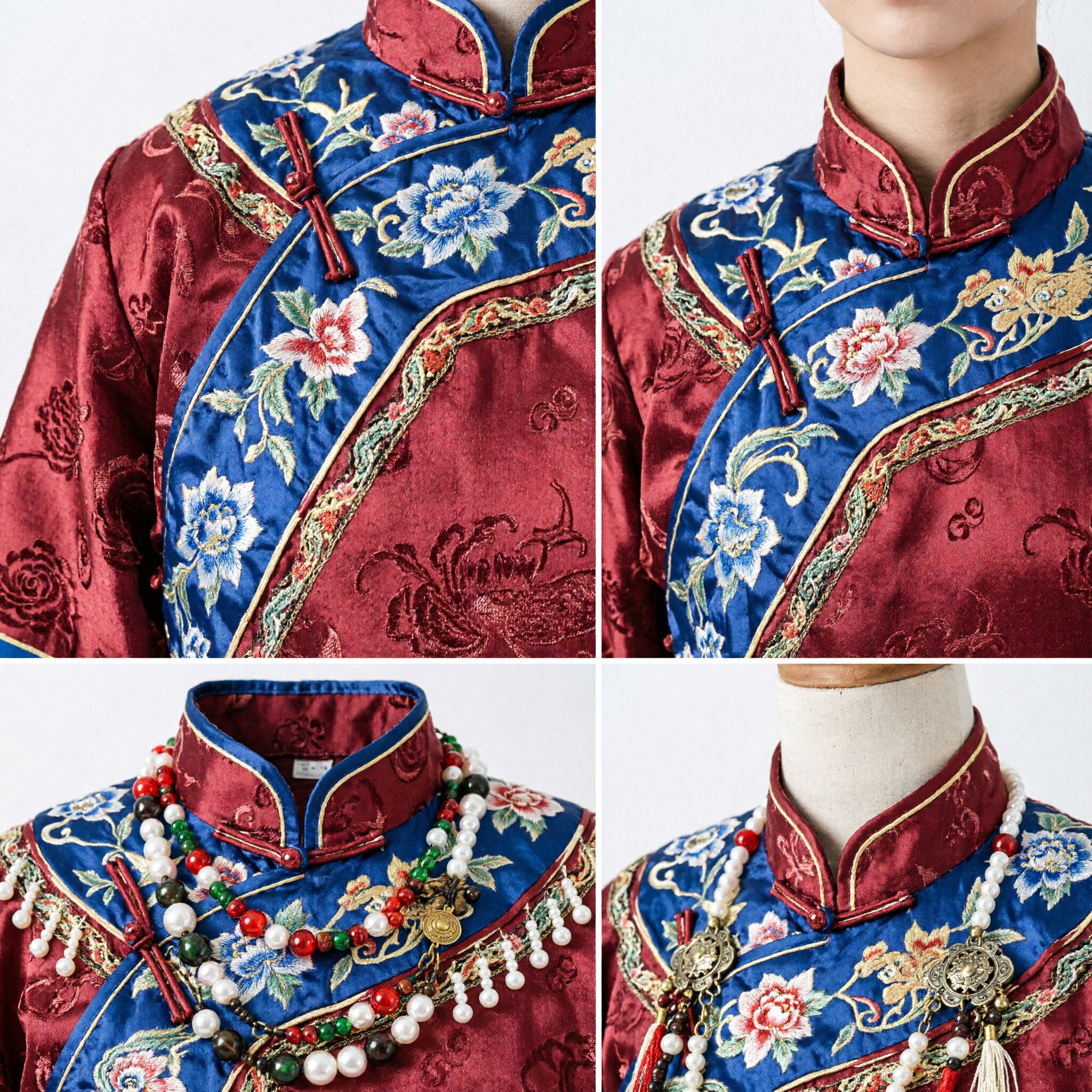 전통 중국 한푸 머리 장식 검정색 땋은 머리 고리 고대 의상 코스프레 및 시대극용 - Asian Costume