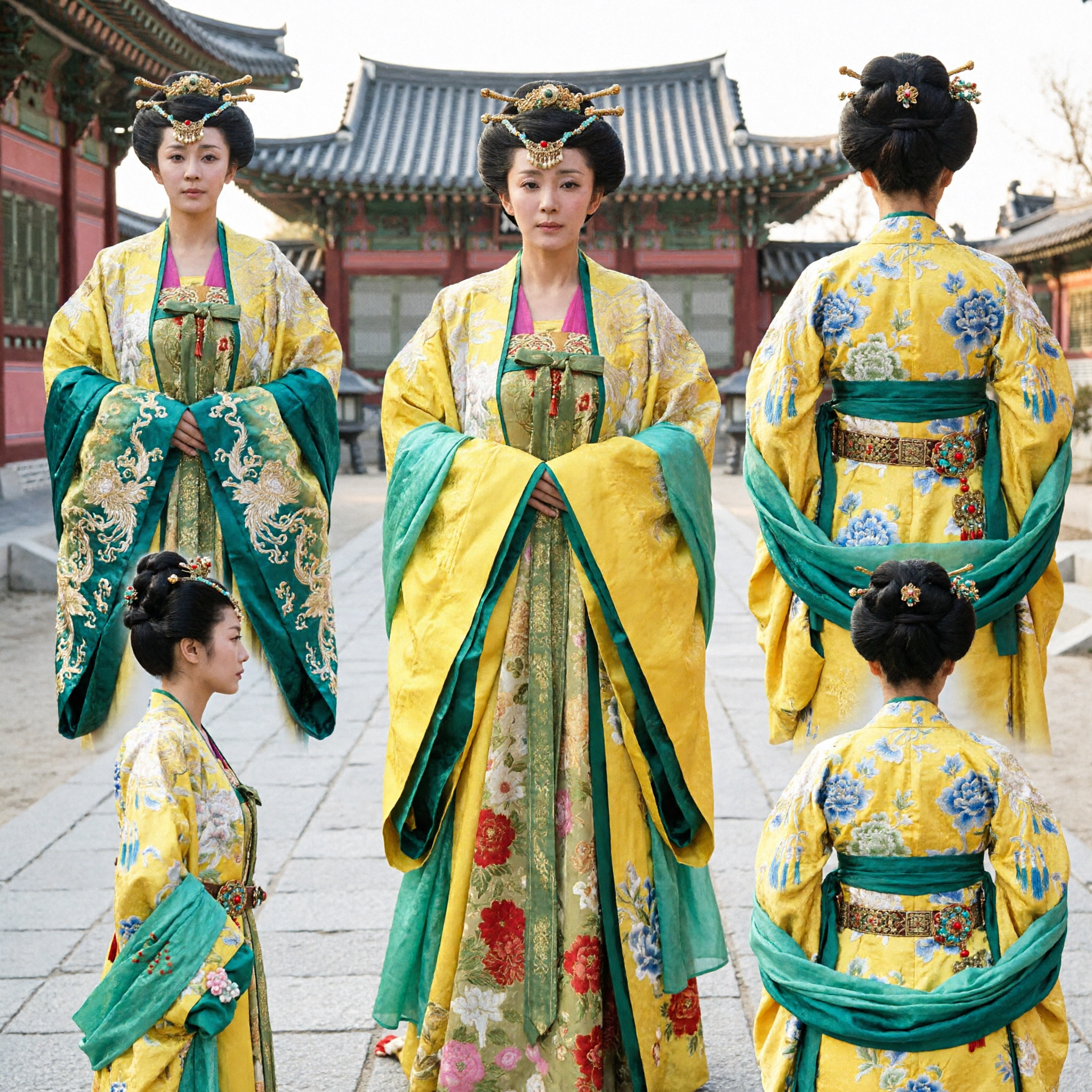 Women's Ancient Chinese Tang Dynasty Empress Hanfu Costume Traditional Palace Lady Dress for Stage Performance - Asian Costume