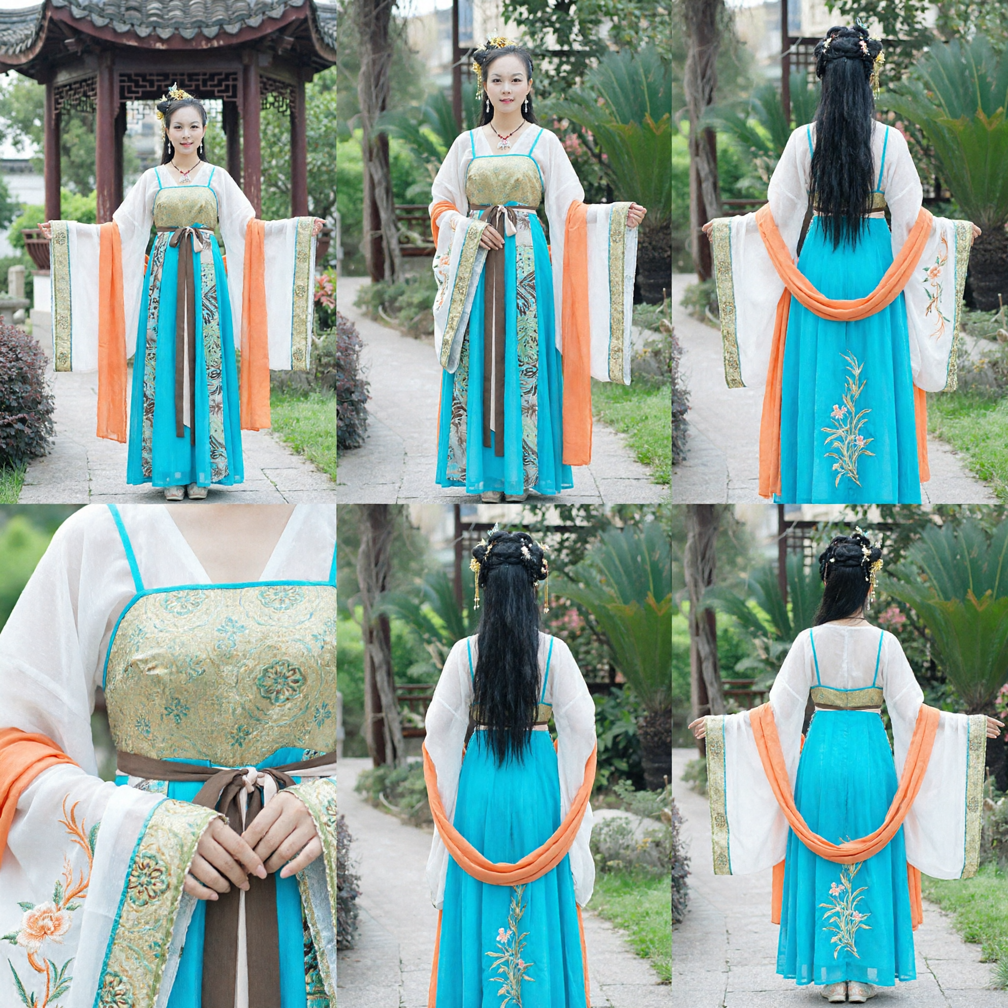 Traditional Chinese Tang Dynasty Hanfu Costume Ancient Palace Princess Dress for Women Dance Performance - Asian Costume