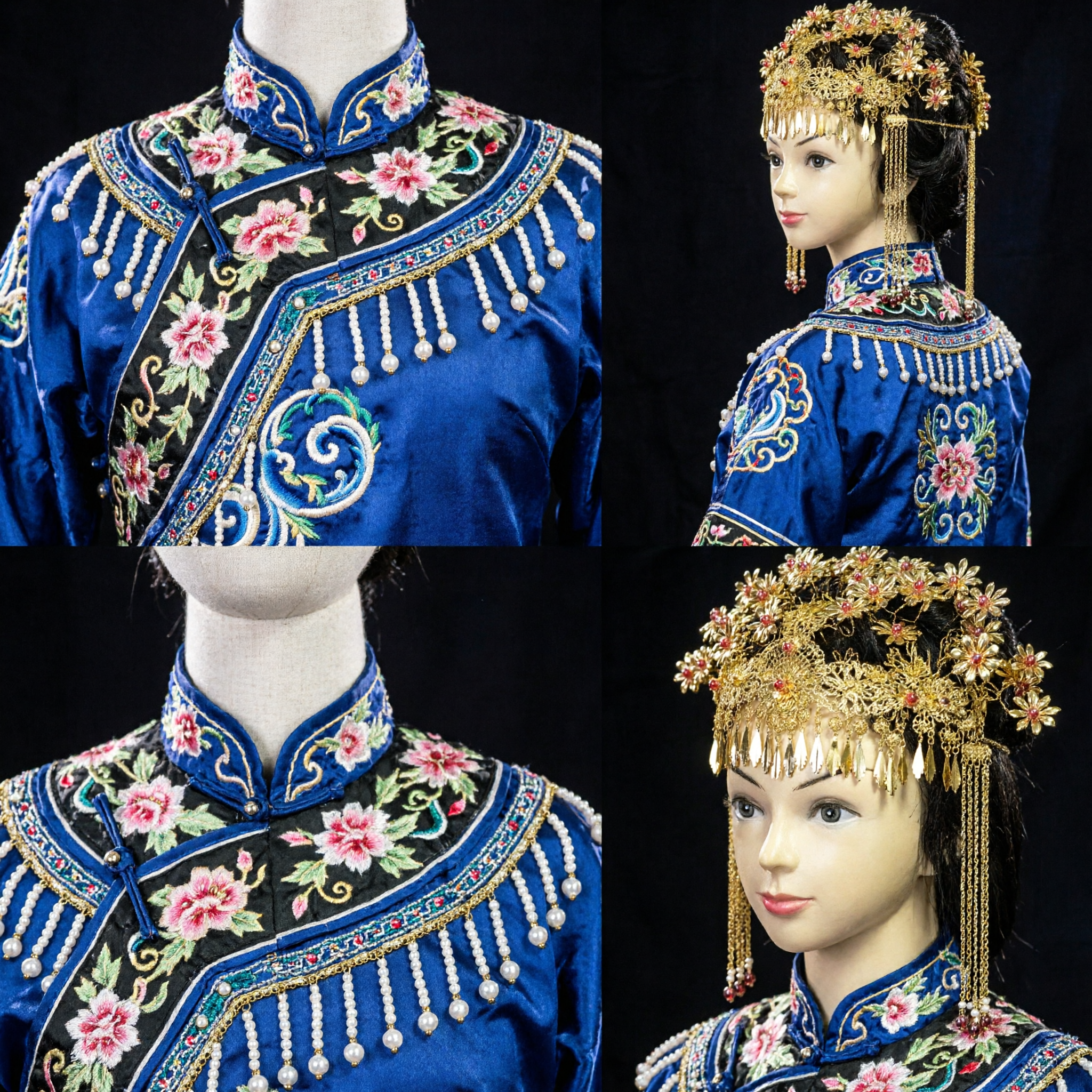 Traditional Chinese Ancient Gold Phoenix Crown Headdress Hanfu Wedding Bridal Hairpin Empress Hair Accessory - Asian Costume