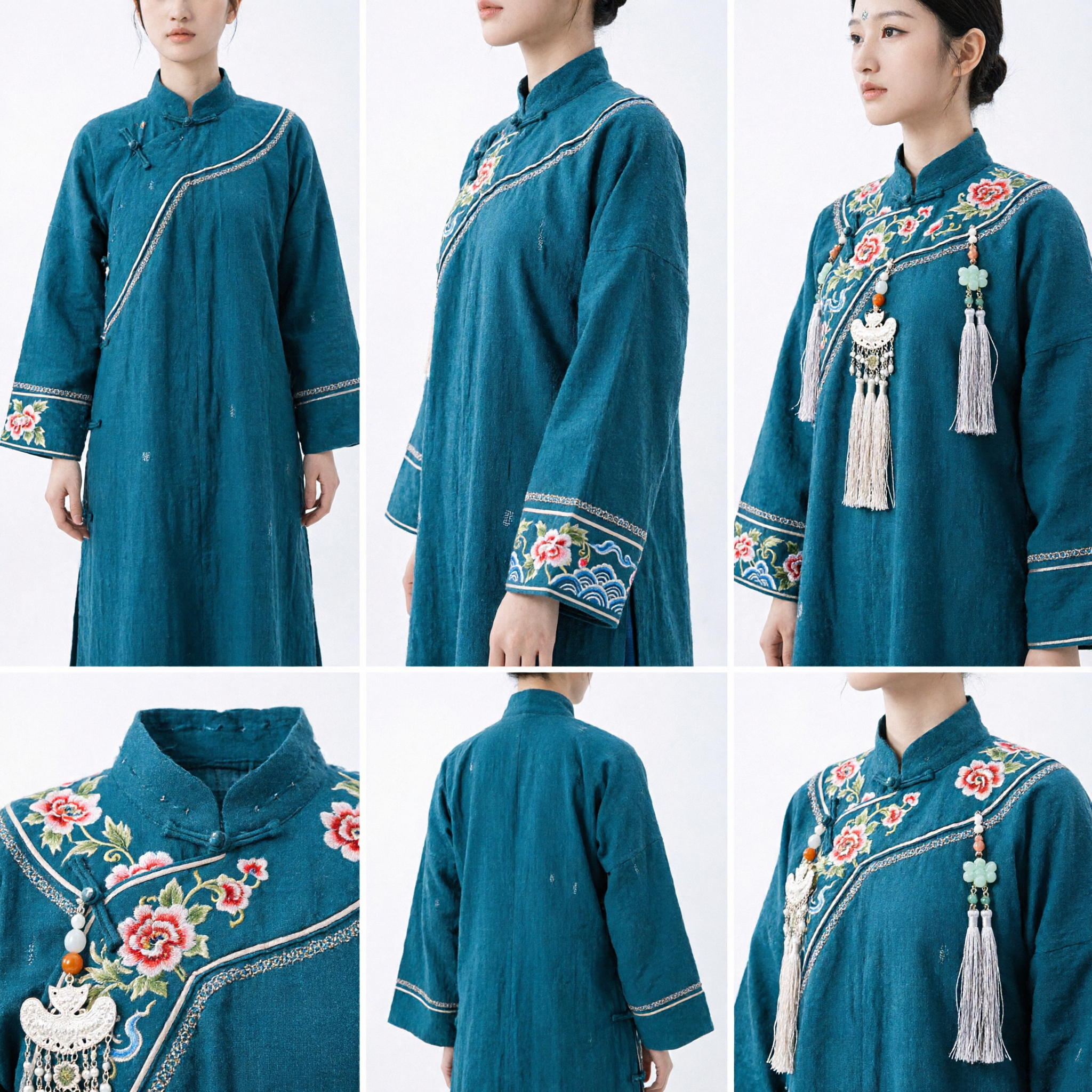 검정색 땋은 고리 헤어 익스텐션 전통 중국 한푸 가발 액세서리 고풍 스타일 코스프레 및 공연용 - Asian Costume