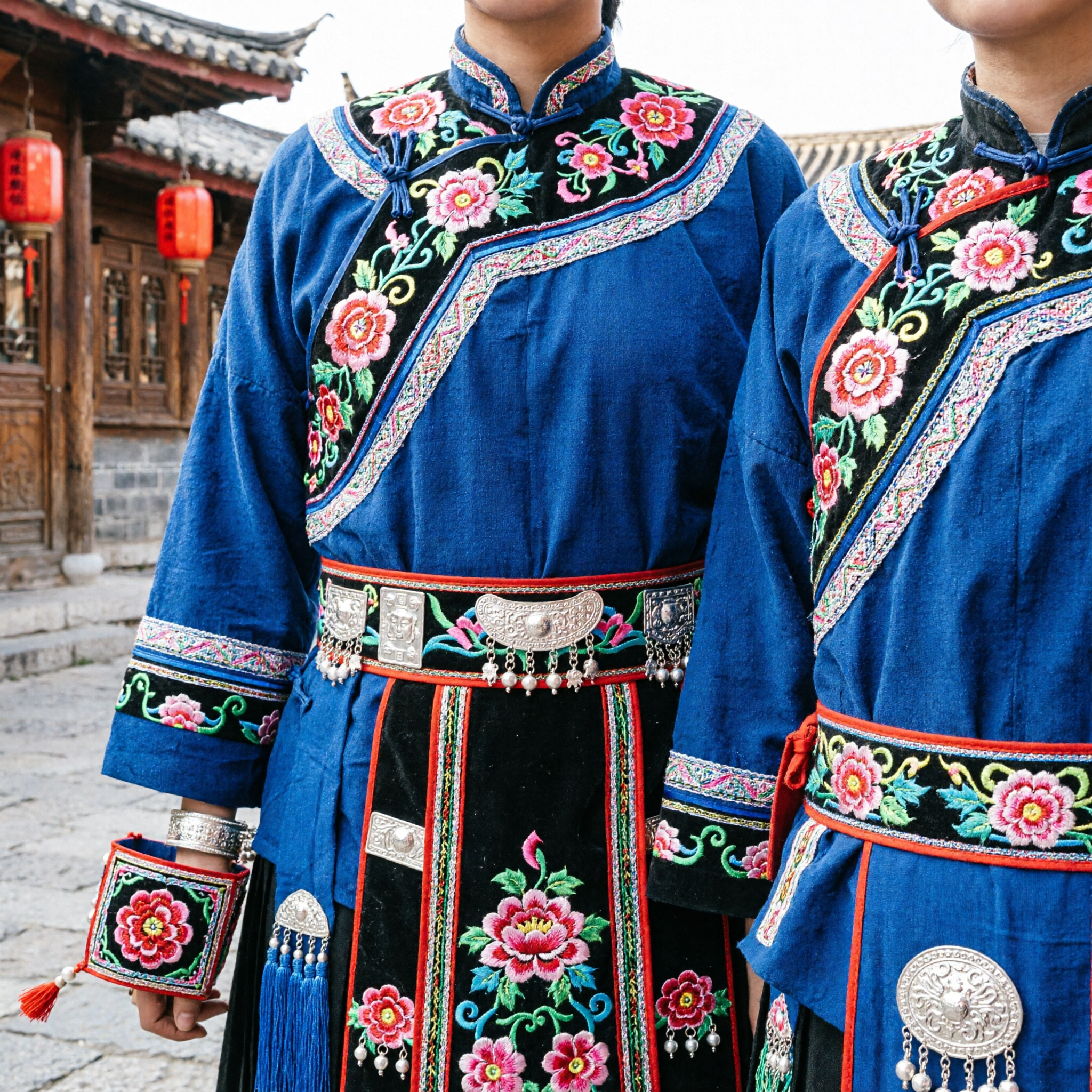 Sceptre à Franges Rouge et Blanc de Garde d'Honneur avec Boule en Acrylique pour Spectacle de Majorette - Asian Costume