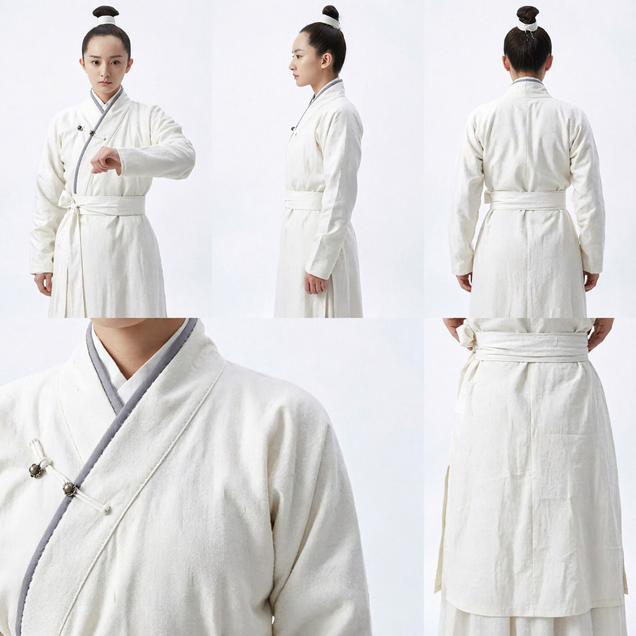 Ancient Chinese White Hanfu Costume Traditional Fairy Dress Women Martial Arts Cosplay Outfit - Asian Costume