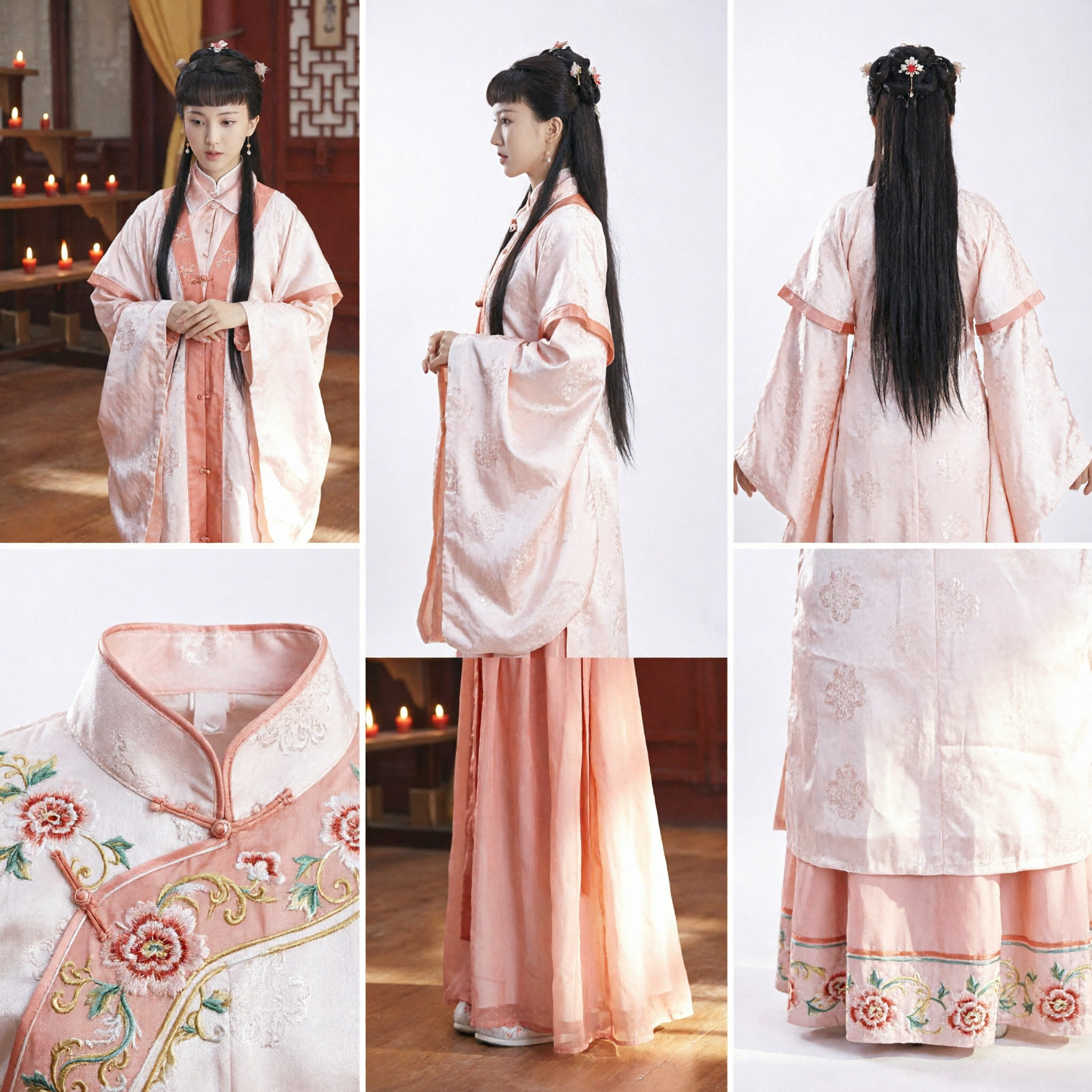 Elegant Pink Chinese Hanfu Traditional Ancient Costume Princess Dress for Women Historical Cosplay Clothing - Asian Costume