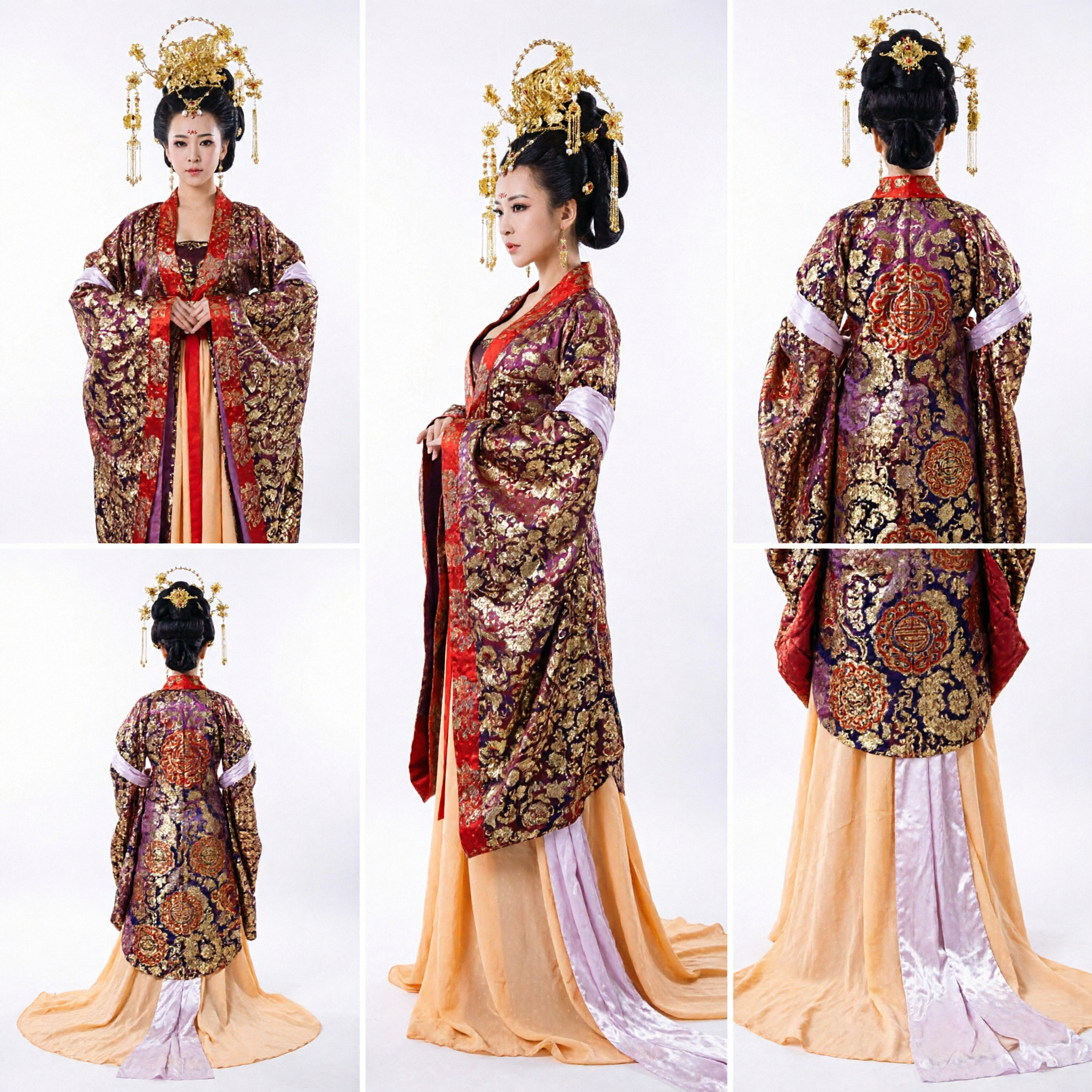 Traditional Chinese Tang Dynasty Empress Hanfu Costume Ancient Palace Lady Dress for Women Performance Cosplay - Asian Costume