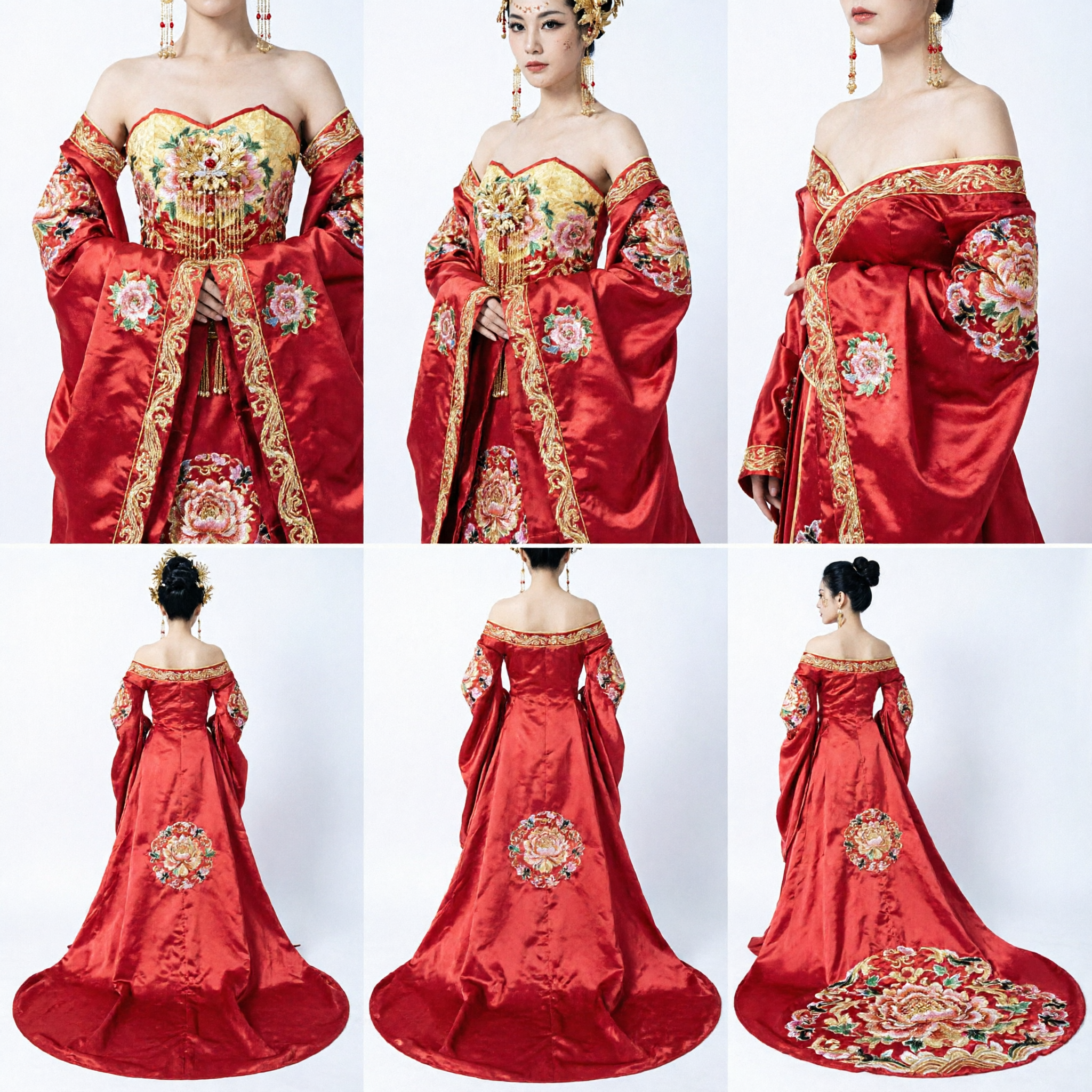 Traditional Chinese Red Hanfu Dress Tang Dynasty Empress Costume for Women Ancient Palace Photography - Asian Costume