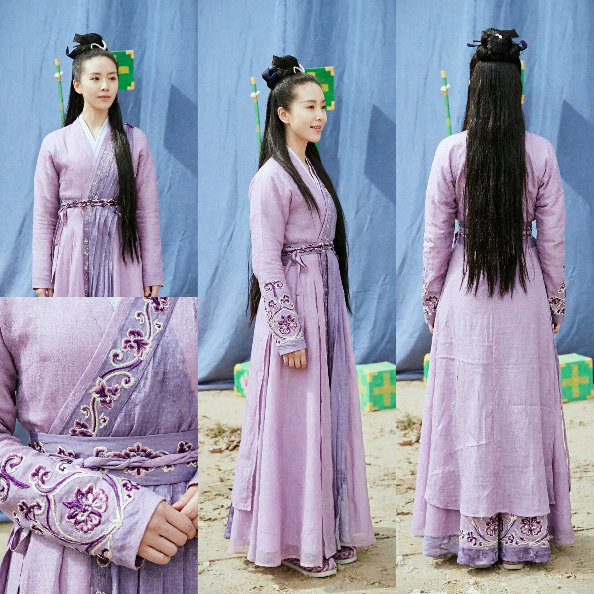 Elegant Purple Ancient Chinese Hanfu Dress Traditional Wuxia Fairy Costume for Women Cosplay and Photography - Asian Costume