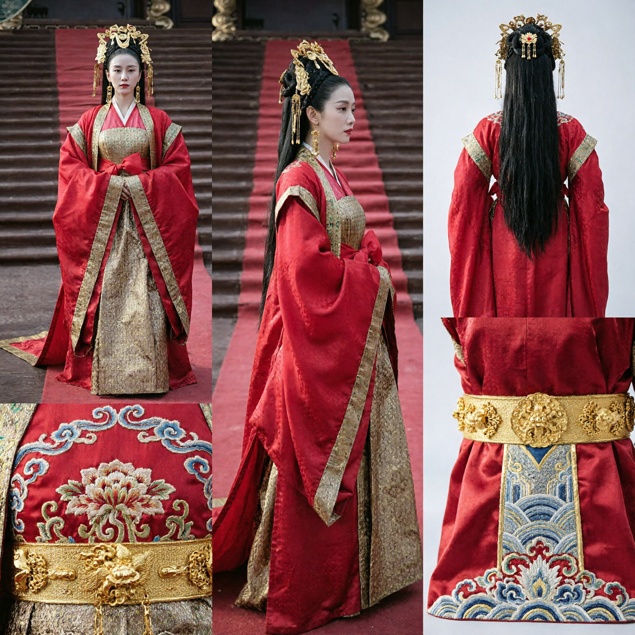 Ancient Chinese Empress Red Hanfu Dress Traditional Wedding Costume Historical Cosplay Clothing for Women - Asian Costume