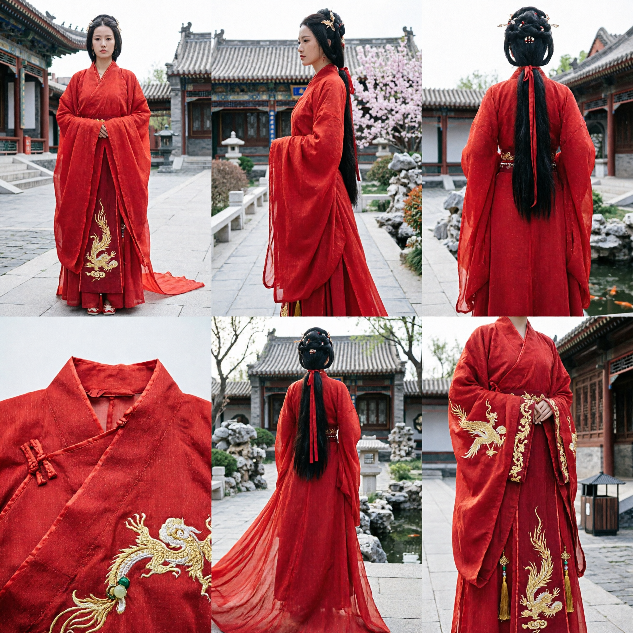 Ancient Chinese Red Hanfu Dress Traditional Princess Costume for Women Cosplay and Stage Performance - Asian Costume