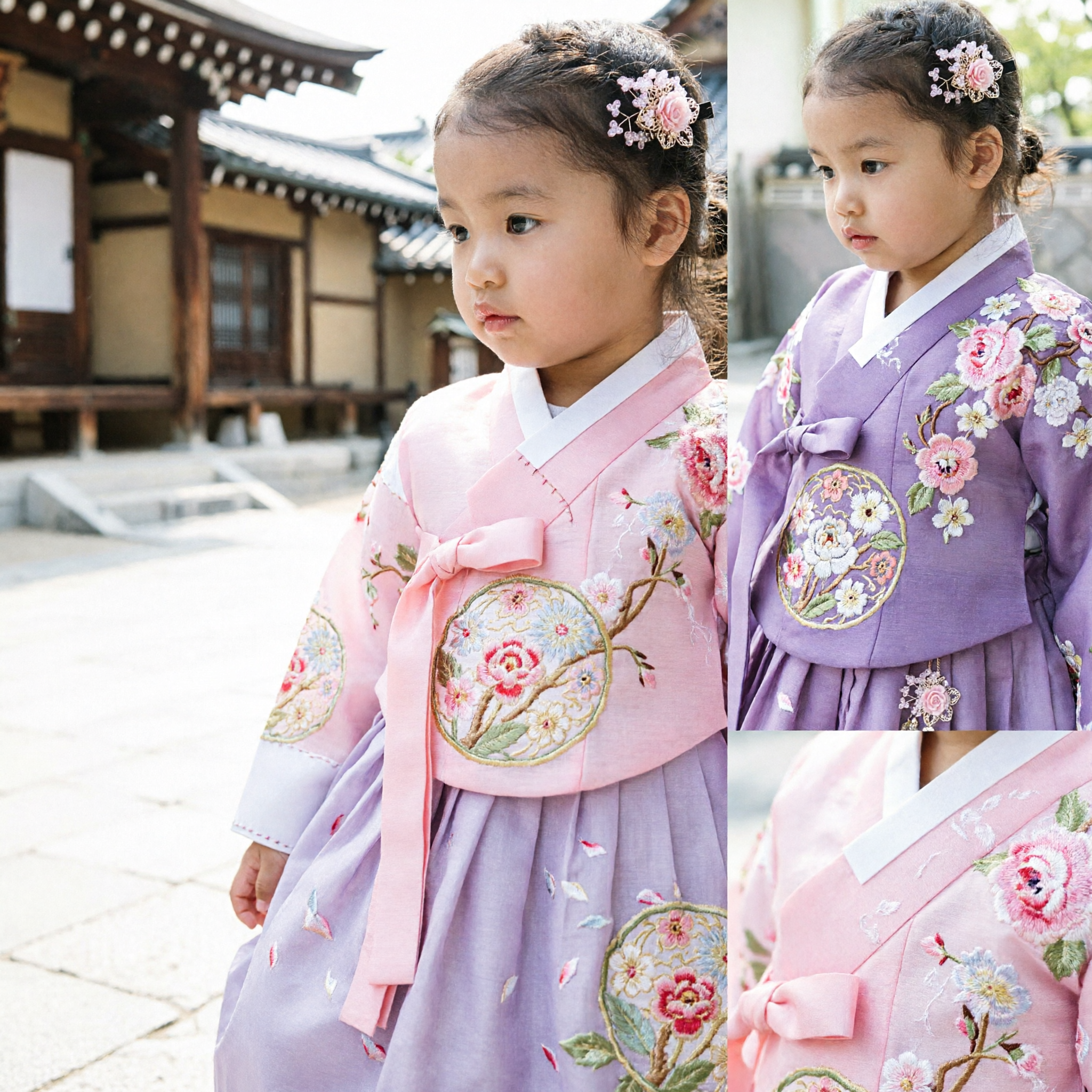 Elegant Pink Rose Gold Filigree Hair Clip Traditional Chinese Hanfu Hairpin for Girls Costume Party - Asian Costume