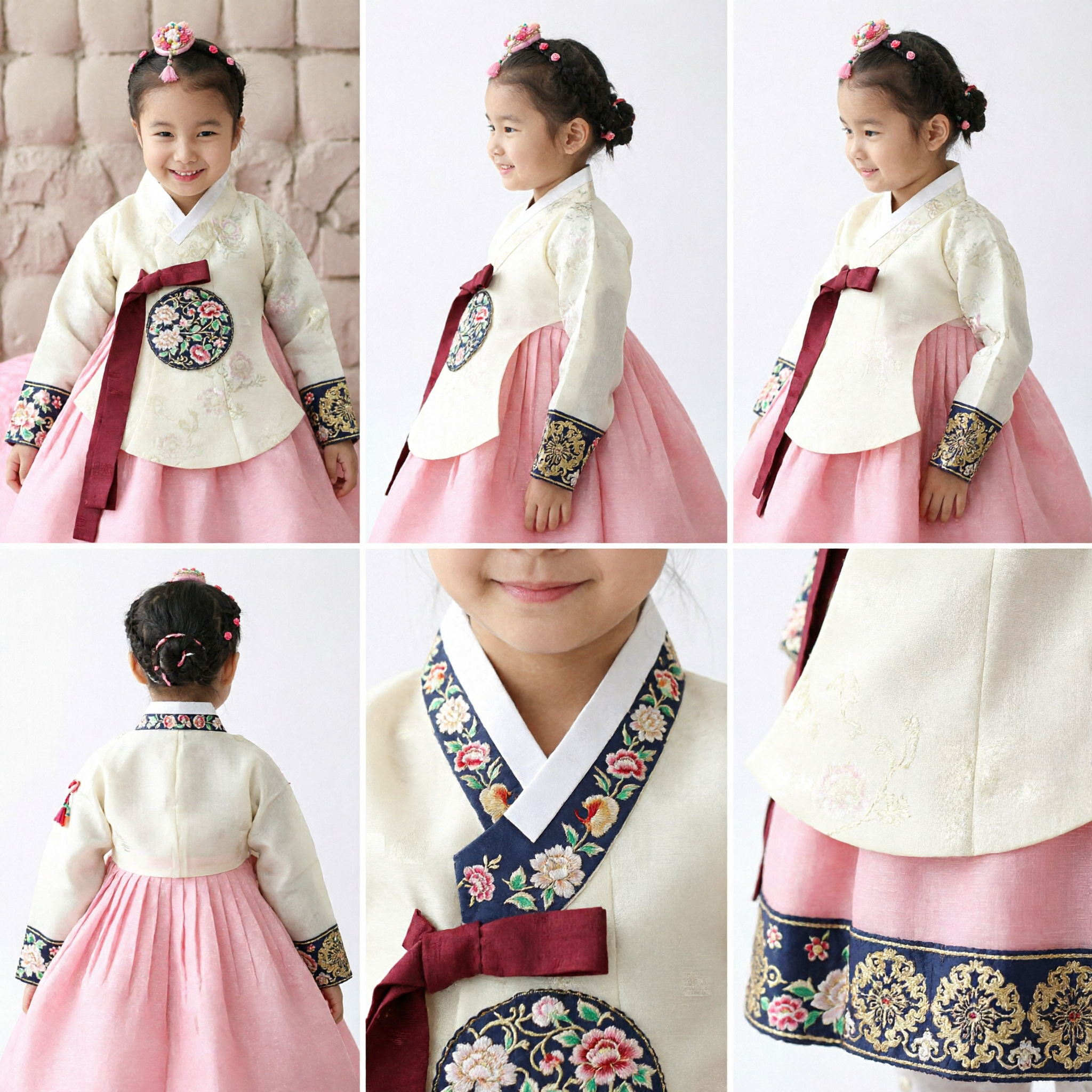 Traditional Chinese Hanfu Hair Accessories for Girls Ancient Style Flower Tassel Hairpin Kids Festival Headwear - Asian Costume