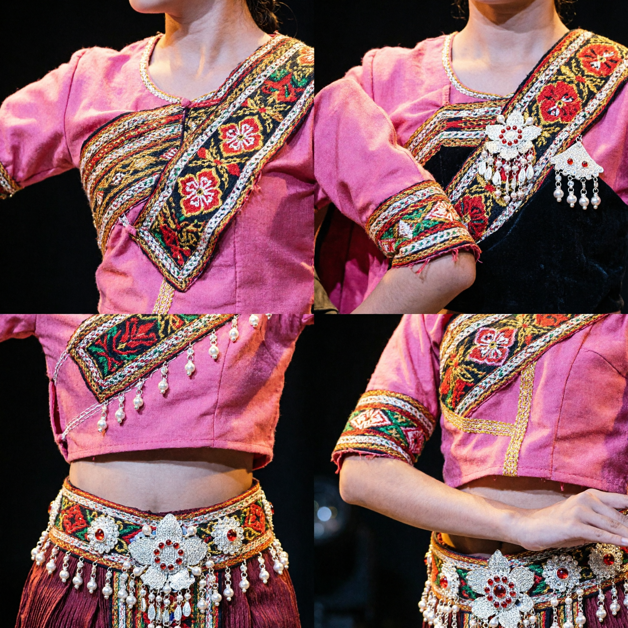 Traditional Chinese Folk Dance Costume Yellow Fan and Ribbon Dress Set for Women Stage Performance - Asian Costume