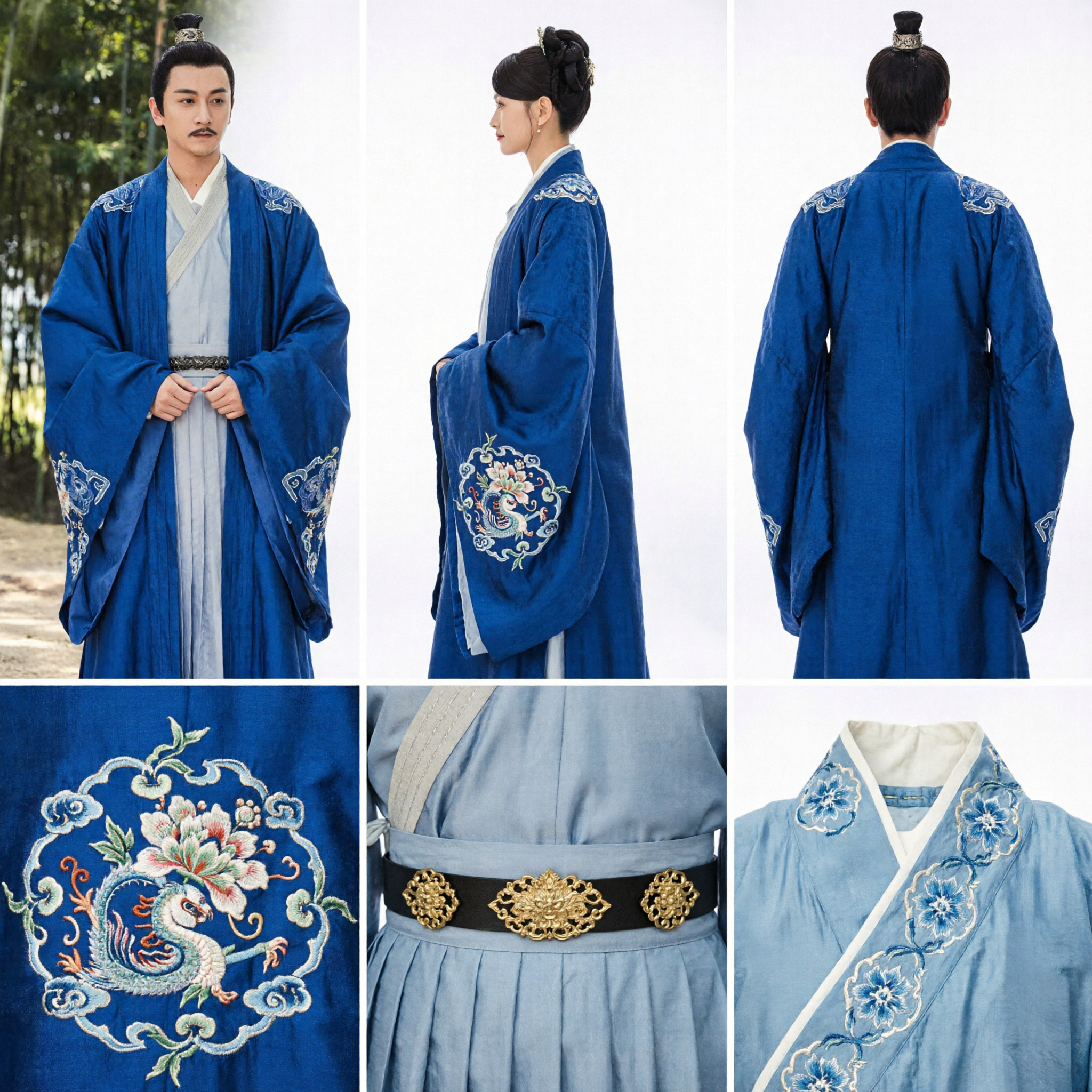 Ancient Chinese Hanfu Couple Costumes Traditional Historical Wedding Photography Attire for Men and Women - Asian Costume