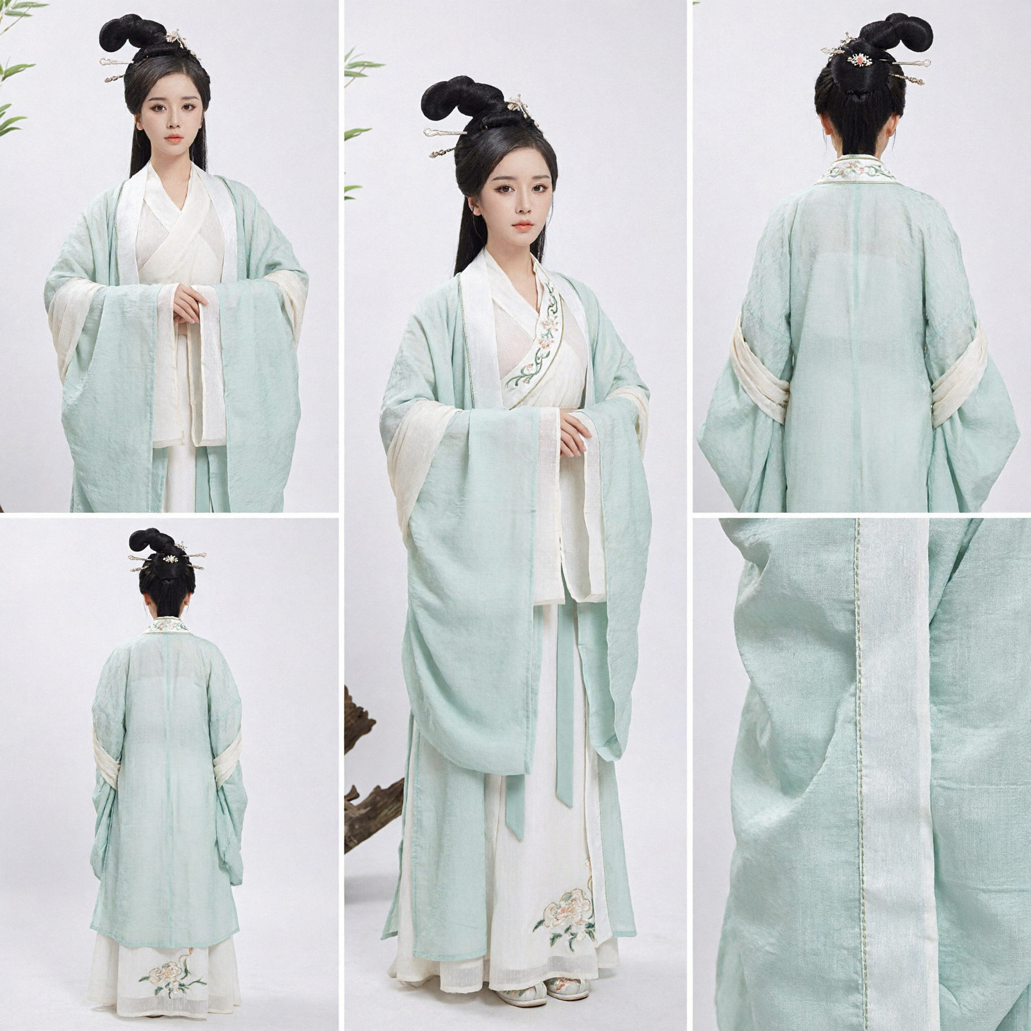 Traditional Chinese Hanfu Costume Ancient Fairy Dress Green Robe Pink Skirt for Women Cosplay Performance - Asian Costume