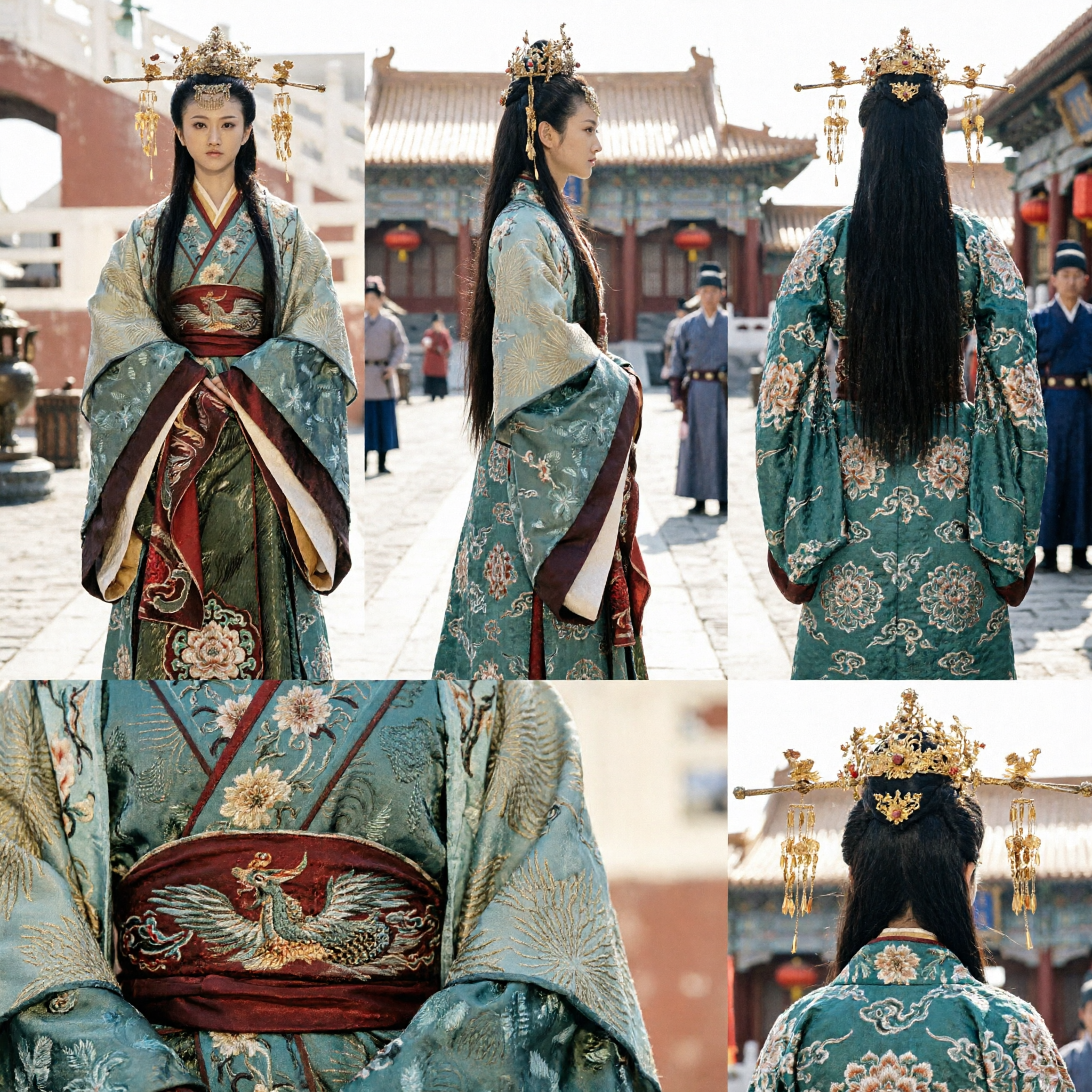 Ancient Chinese Tang Dynasty Princess Hanfu Costume Complete Set Traditional Embroidered Dress for Women Cosplay - Asian Costume