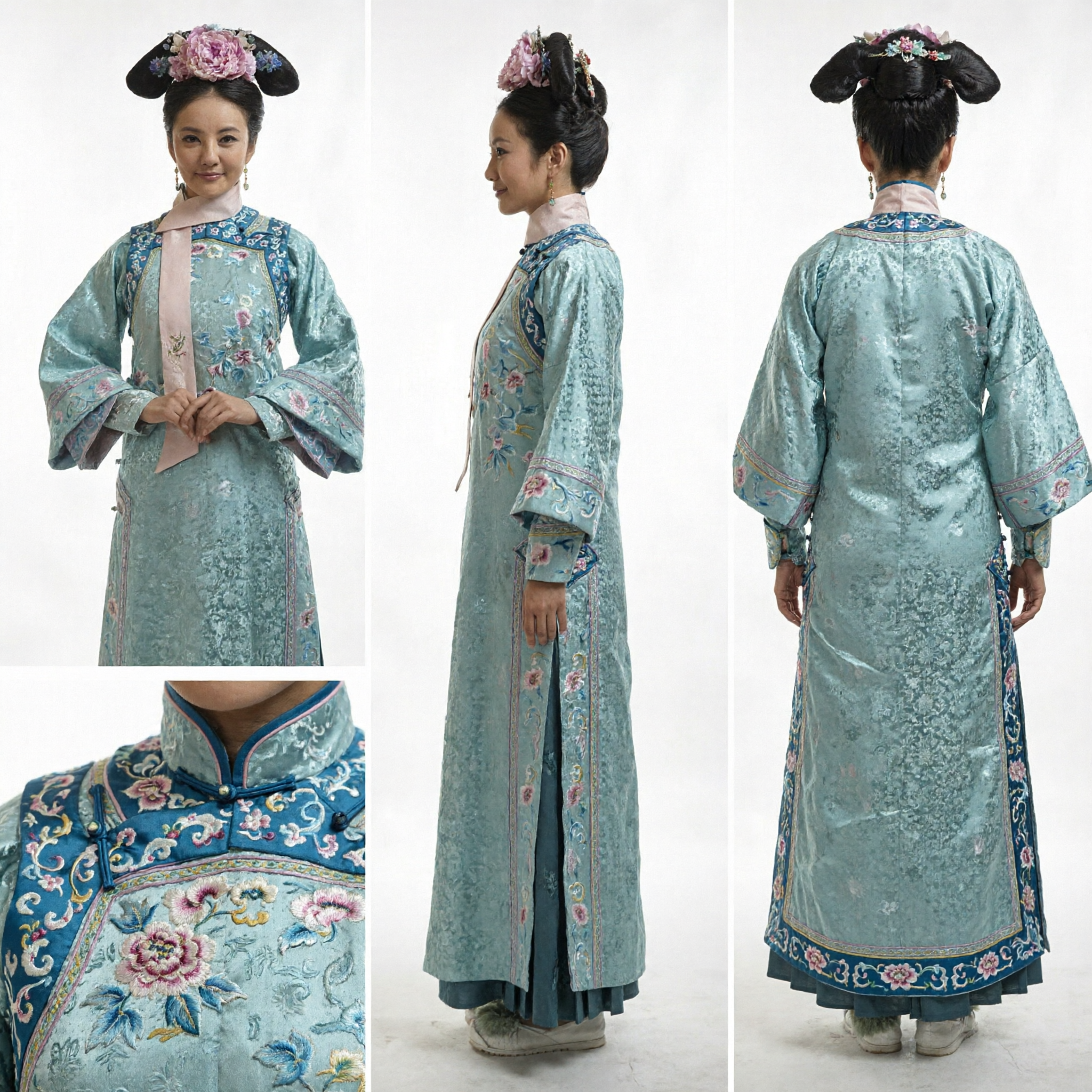 Traditional Chinese Qing Dynasty Palace Lady Costume Ancient Embroidered Concubine Robe for Women Cosplay - Asian Costume