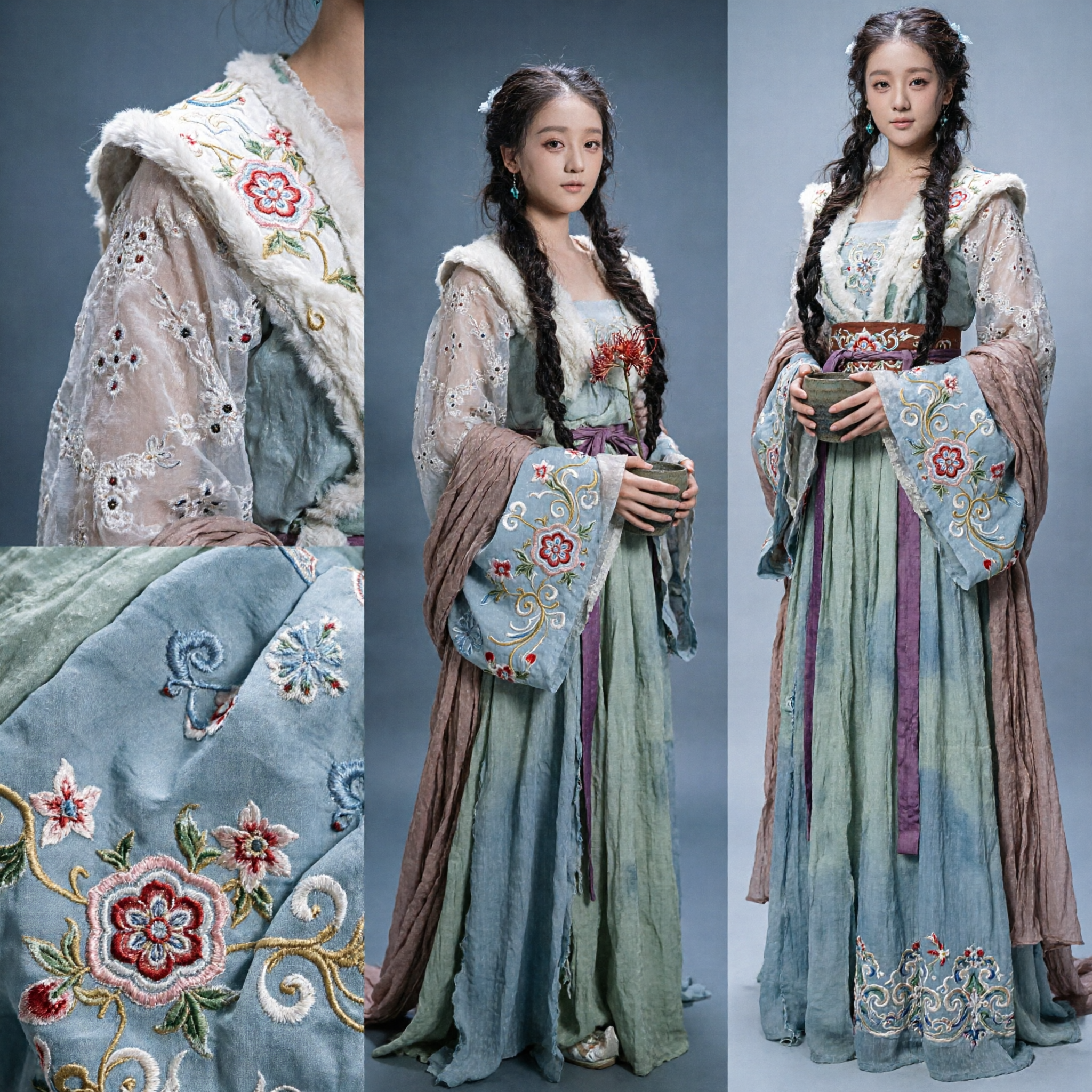 Traditional Women's Ancient Chinese Hanfu Costume Wuxia Fantasy Dress for Cosplay and Historical Drama Performance - Asian Costume