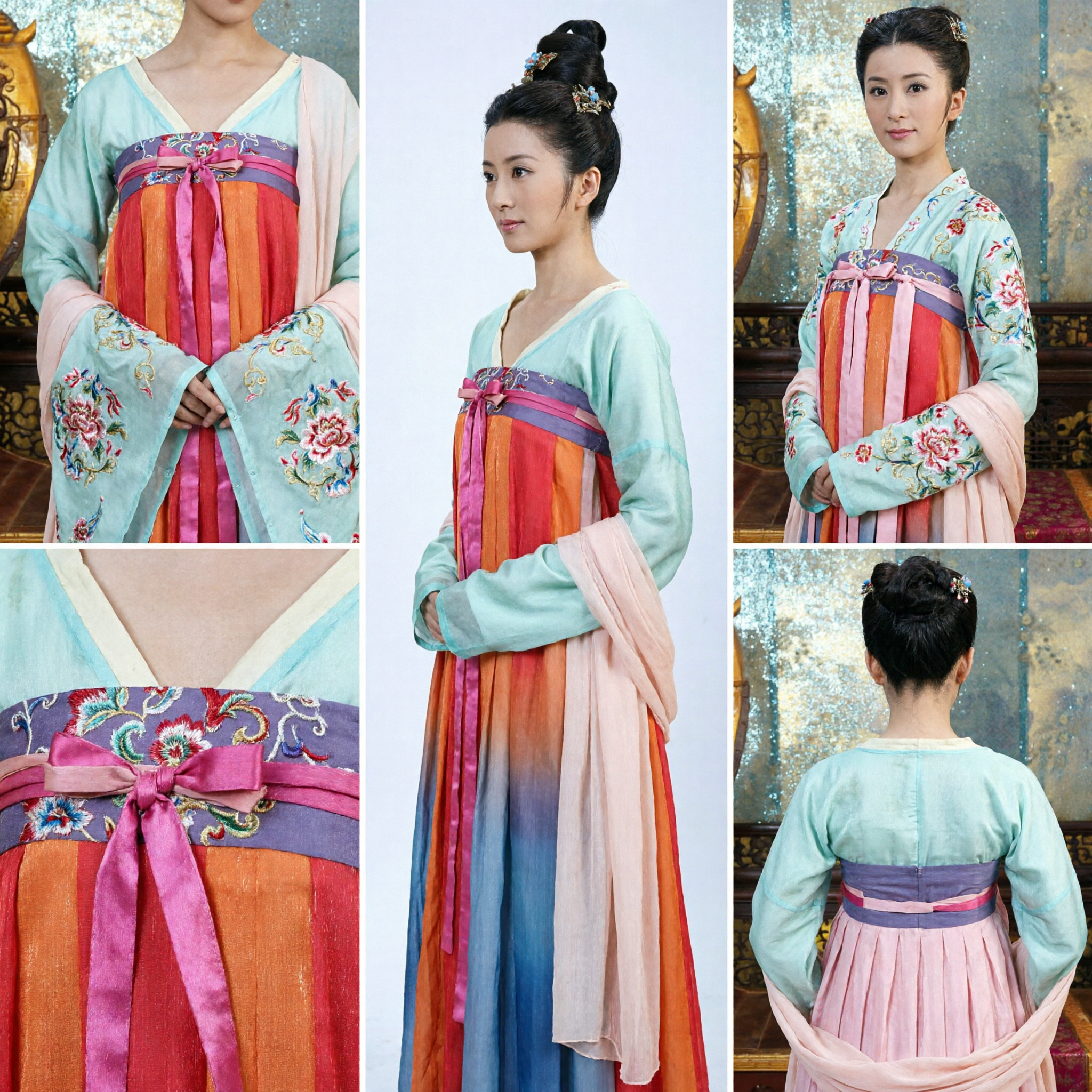 Traditional Chinese Tang Dynasty Hanfu Costume Ancient Noblewoman Dress for Women Cosplay and Historical Stage Performance - Asian Costume
