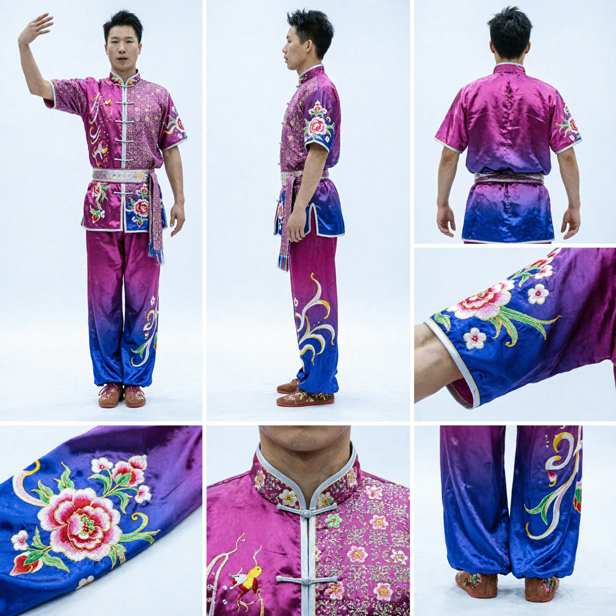 Men's Traditional Wushu Uniform Professional Kung Fu Suit for Martial Arts Competition and Performance - Asian Costume