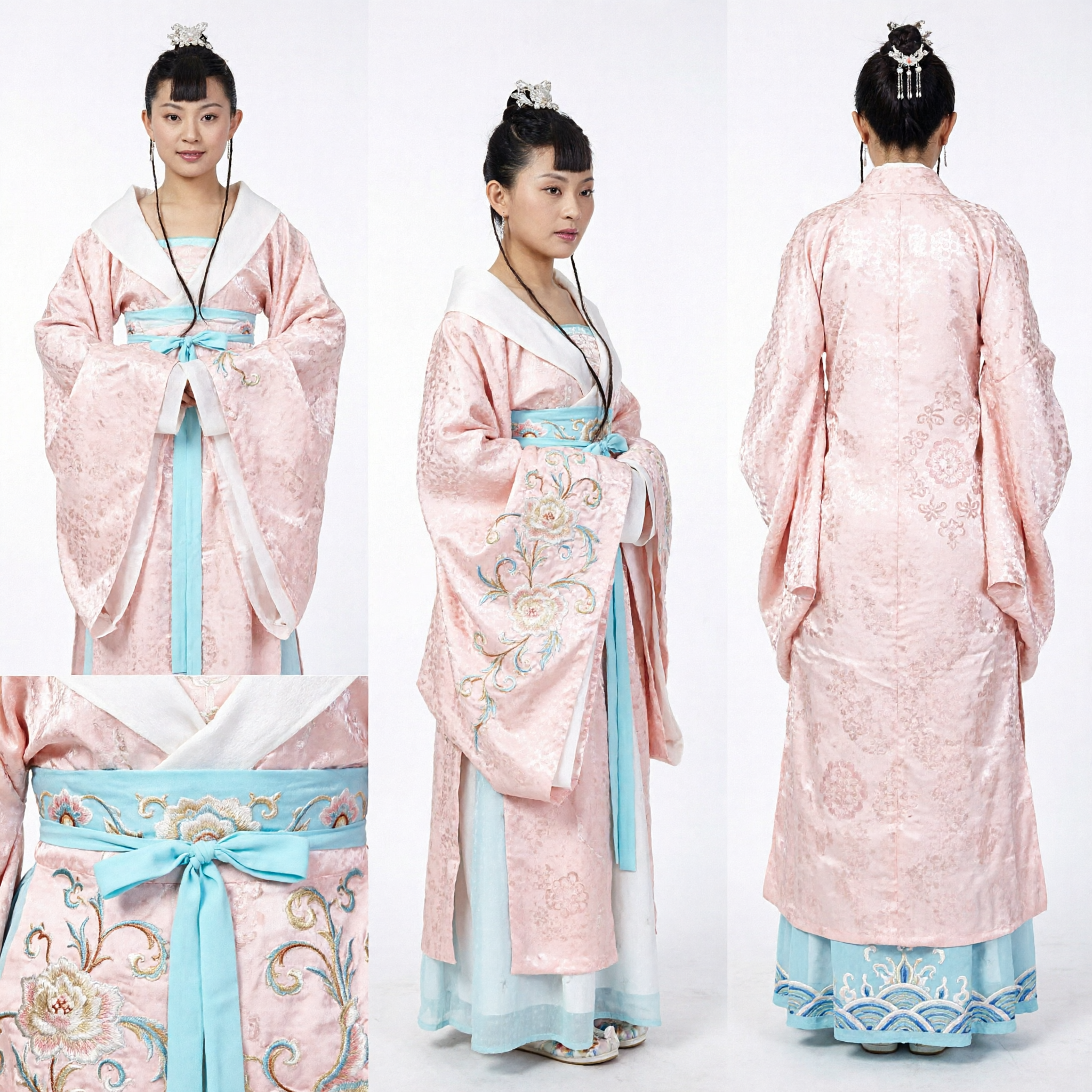 Traditional Chinese Hanfu Costume Ancient Princess Pink Dress Women Tang Dynasty Style Cosplay Performance Outfit - Asian Costume