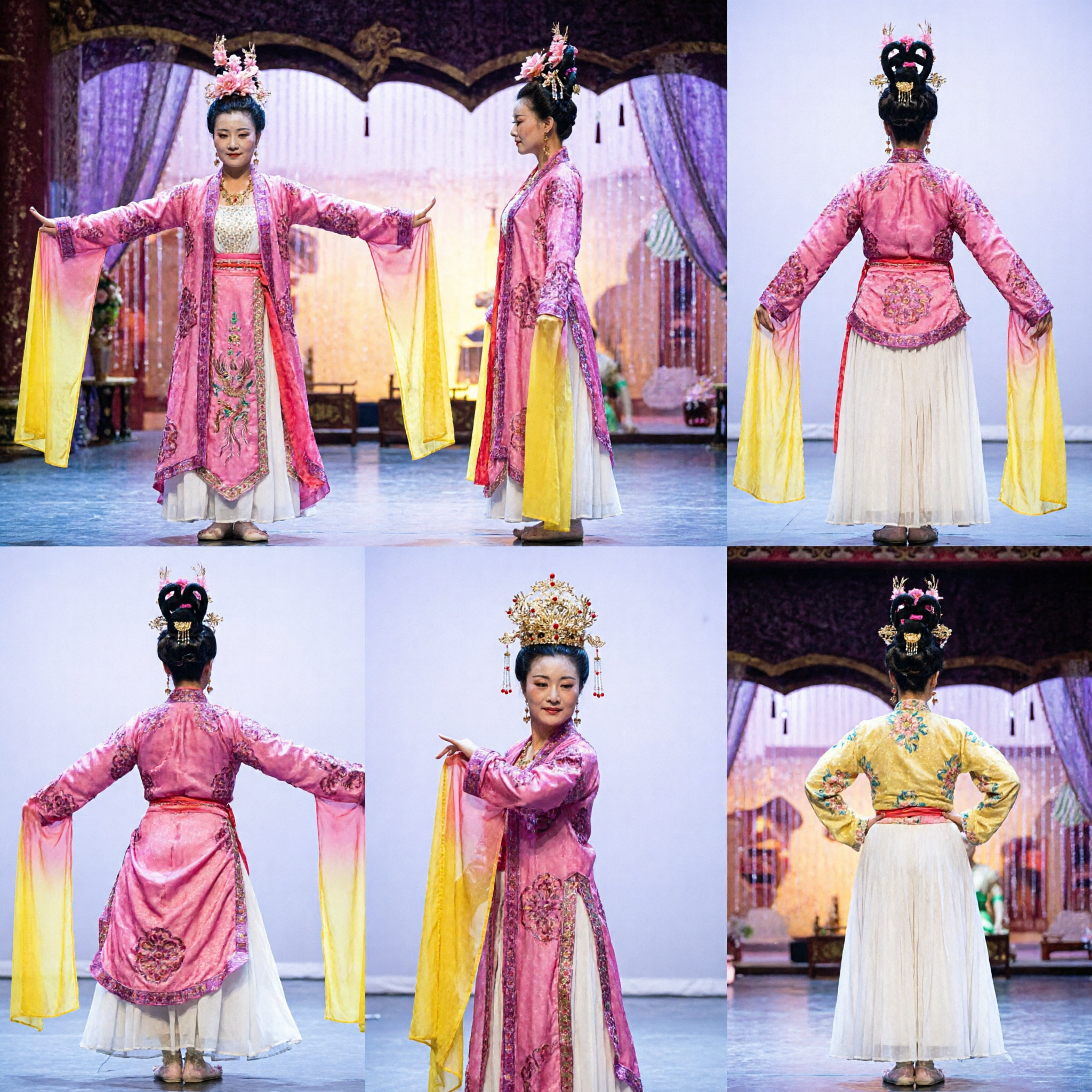 Elegant Chinese Traditional Dance Costume Women Ancient Hanfu Fairy Dress for Stage Performance and Ribbon Dance - Asian Costume