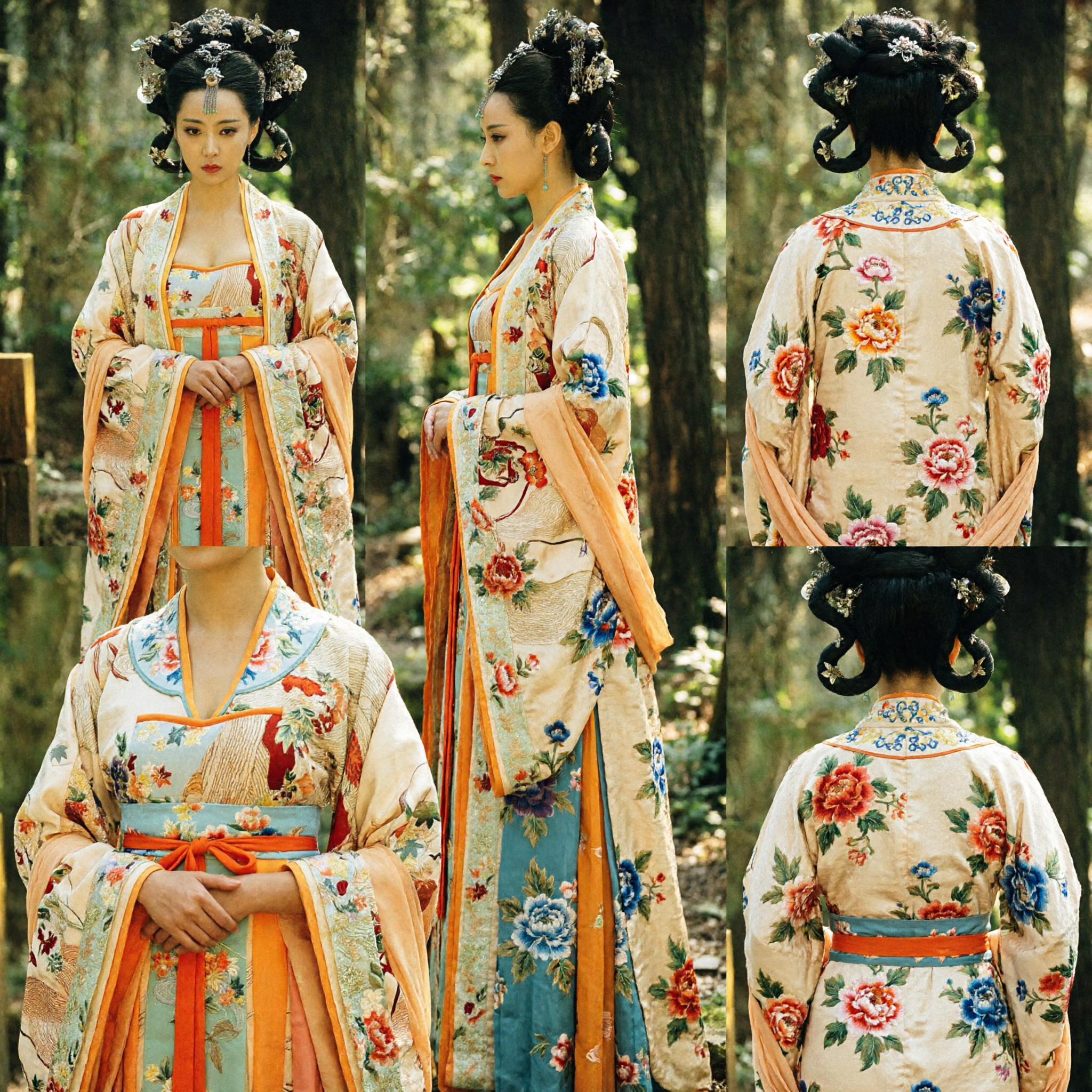 Elegant Tang Dynasty Palace Lady Hanfu Costume Traditional Chinese Ancient Clothing for Women Photography - Asian Costume