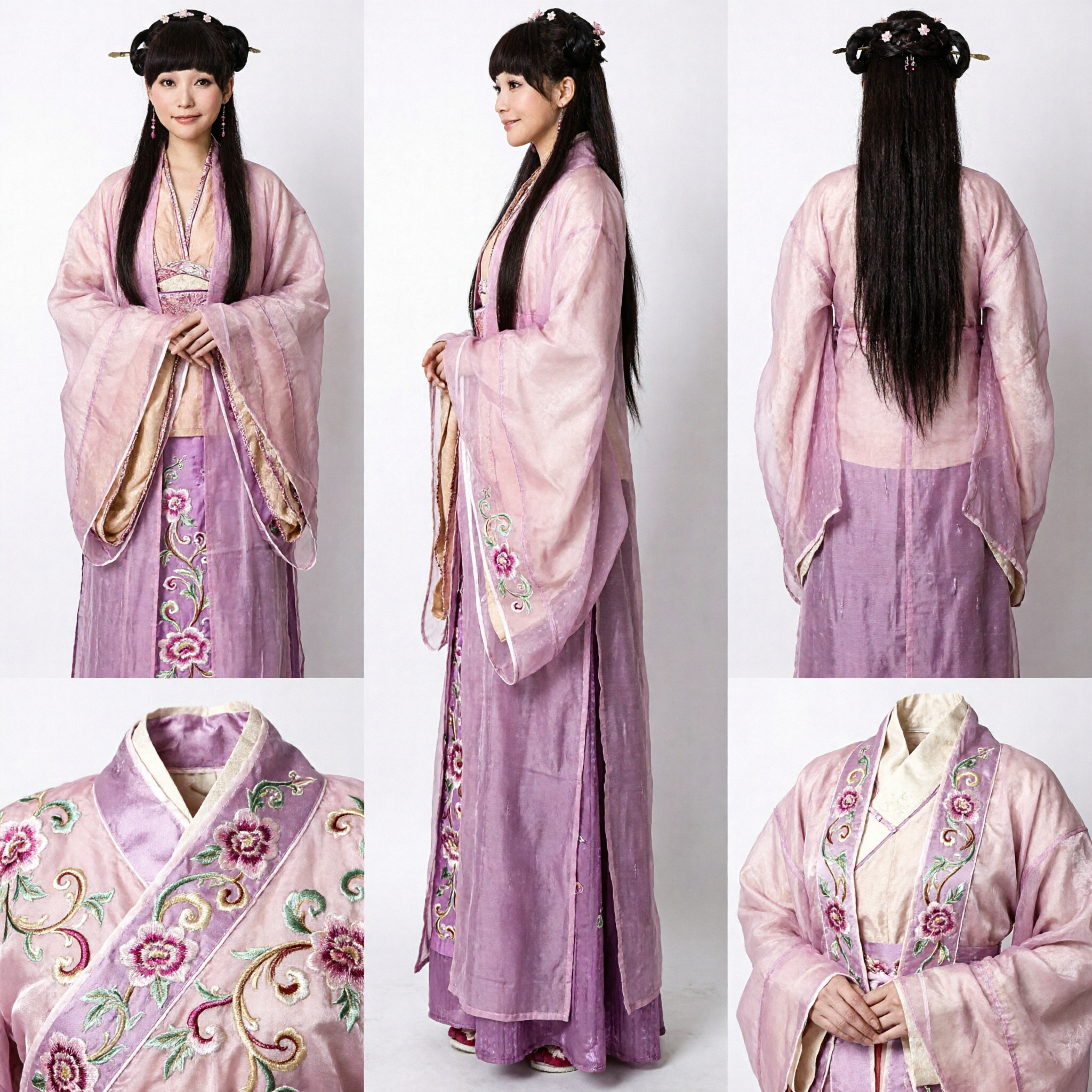 Elegant Pink Ancient Chinese Hanfu Costume Traditional Fairy Dress for Women Historical Cosplay Outfit - Asian Costume