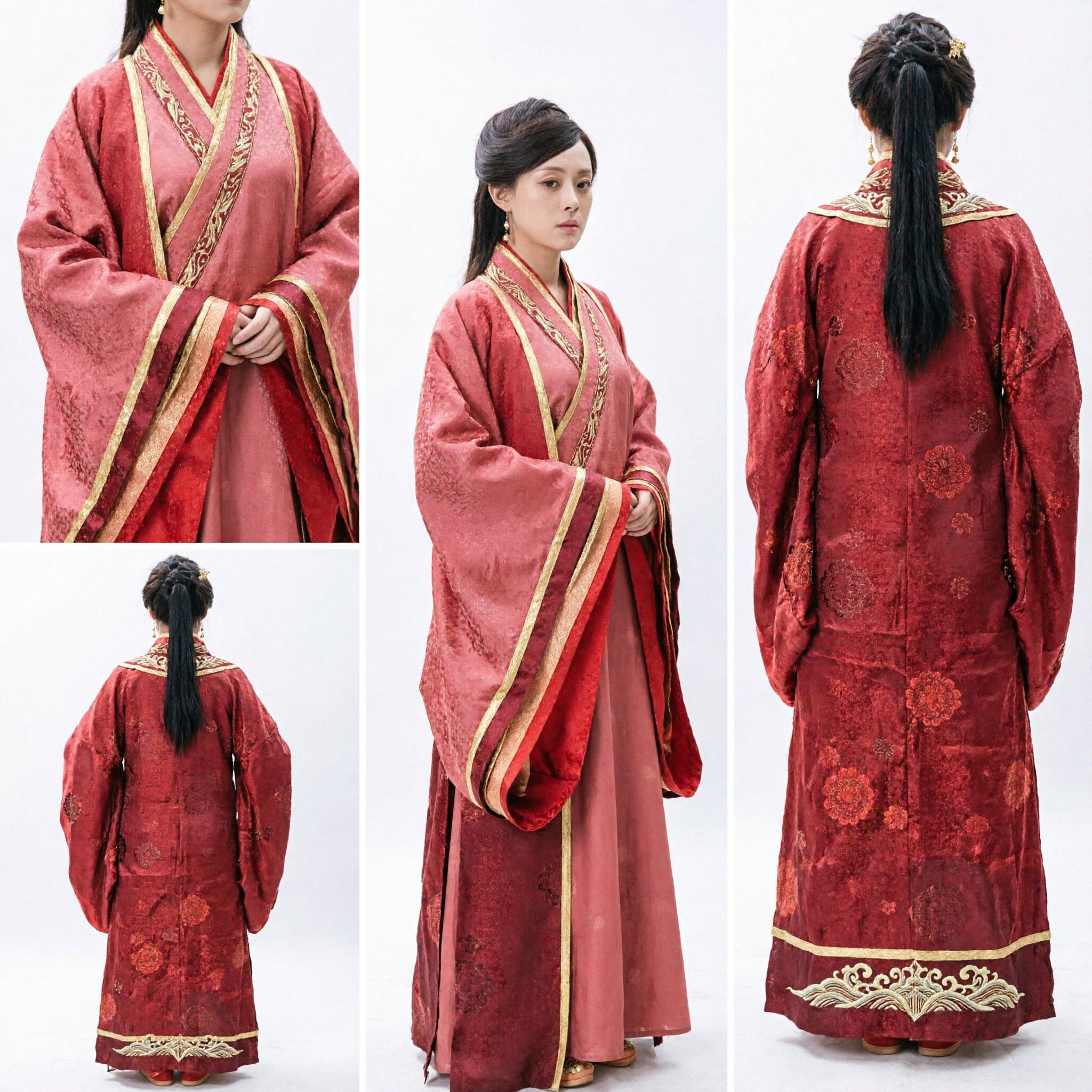 Chinese Ancient Han Dynasty Princess Costume Red Traditional Hanfu Dress for Women Historical Cosplay - Asian Costume