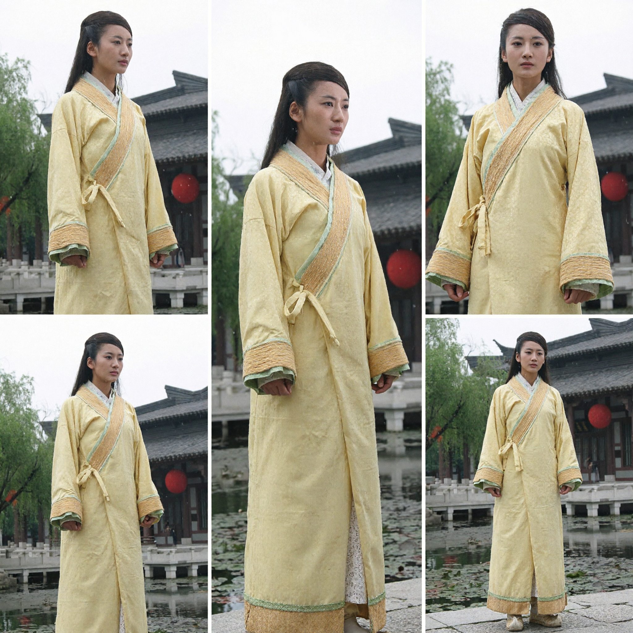 Ancient Chinese Yellow Hanfu Robe Traditional Historical Drama Costume for Women Cosplay Performance Wear - Asian Costume