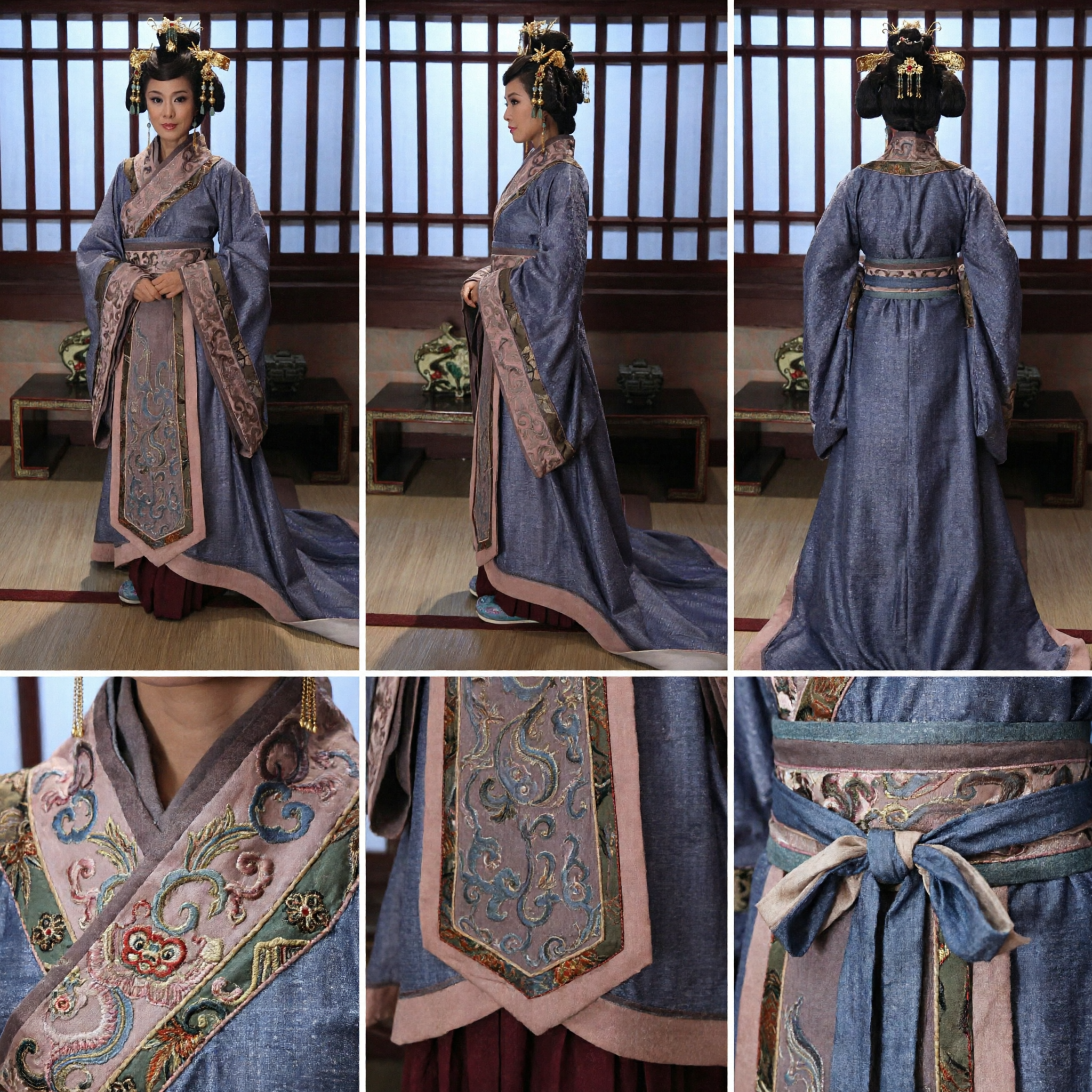 Traditional Chinese Ancient Noble Lady Hanfu Costume Purple Robe Period Drama Dress for Women Cosplay - Asian Costume