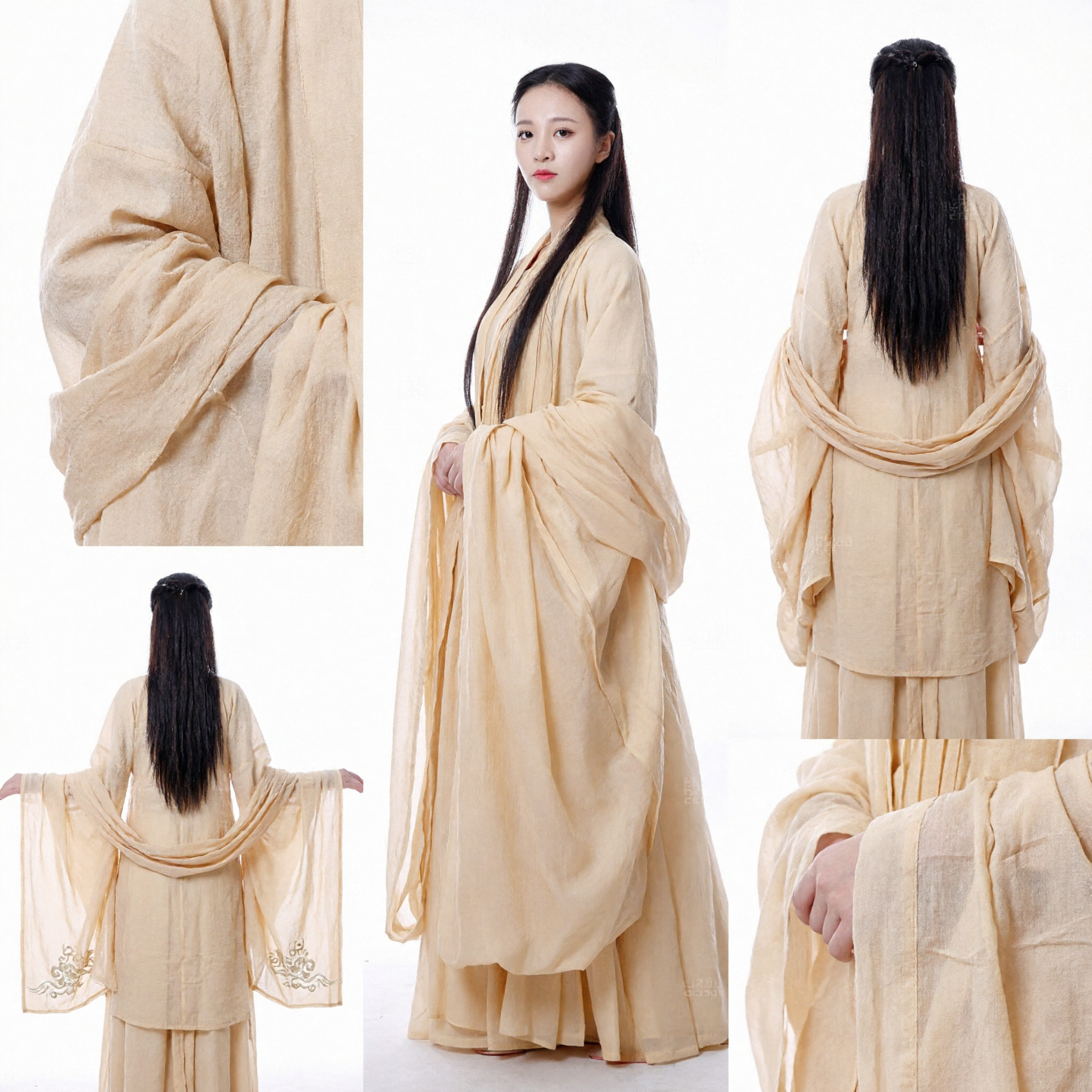 Traditional Chinese Hanfu Dress for Women Ancient Historical Costume Wide Sleeve Robe for Cosplay - Asian Costume