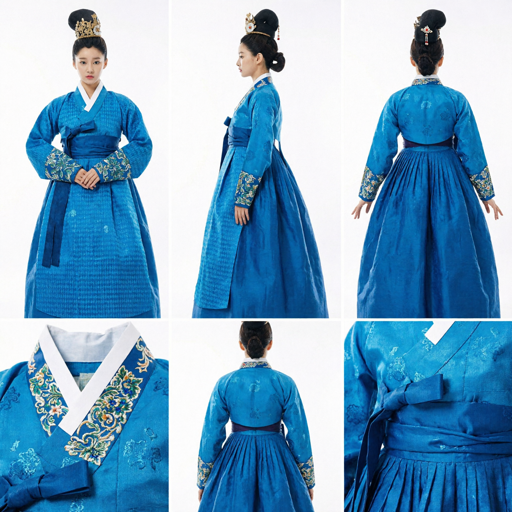 Blue Chinese Traditional Hanfu Costume Ancient Princess Dress for Women Historical Drama Cosplay Party - Asian Costume